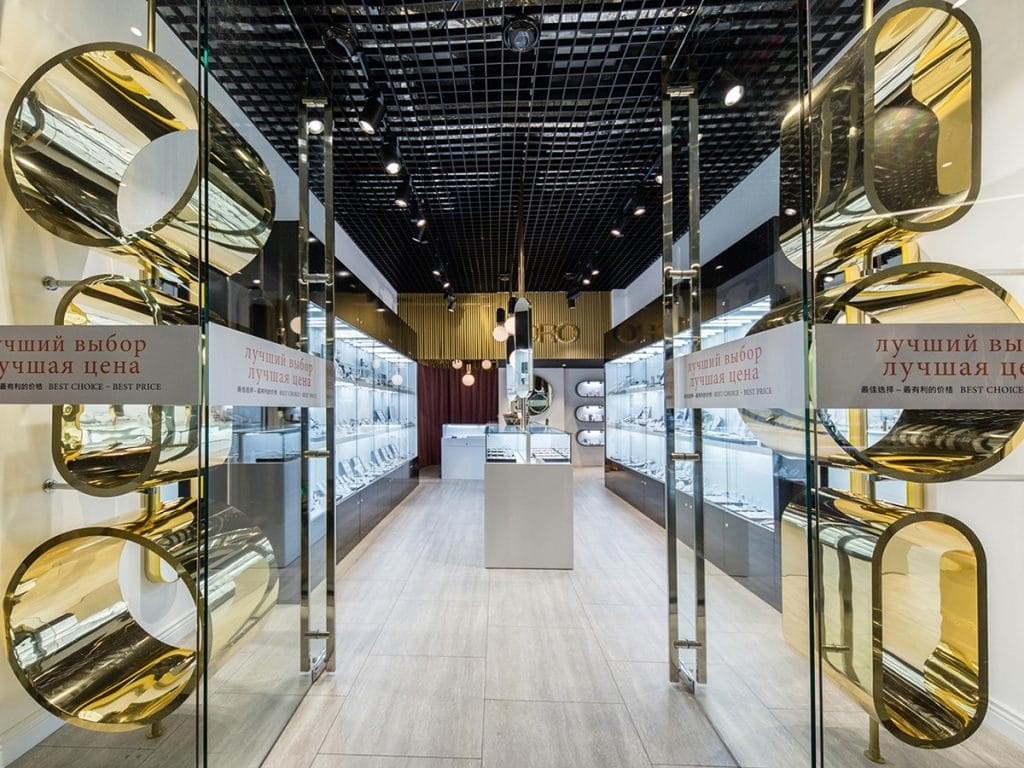 ORO JEWELRY STORE. Interior Design & 3D Rendering | Alena Bulataya Design Buro