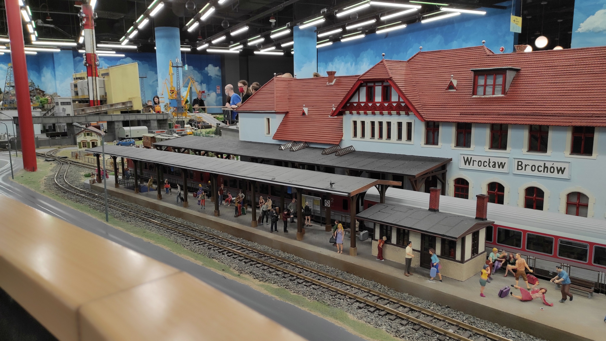Мініатюра вокзал у міста Вроцлав в музеї Колейково