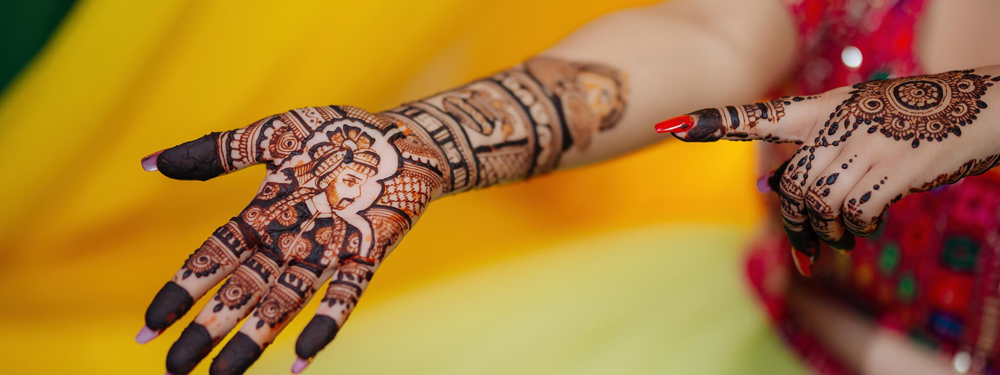 Candid bridal mehndi ceremony closeup mehndi art in Kathmandu.