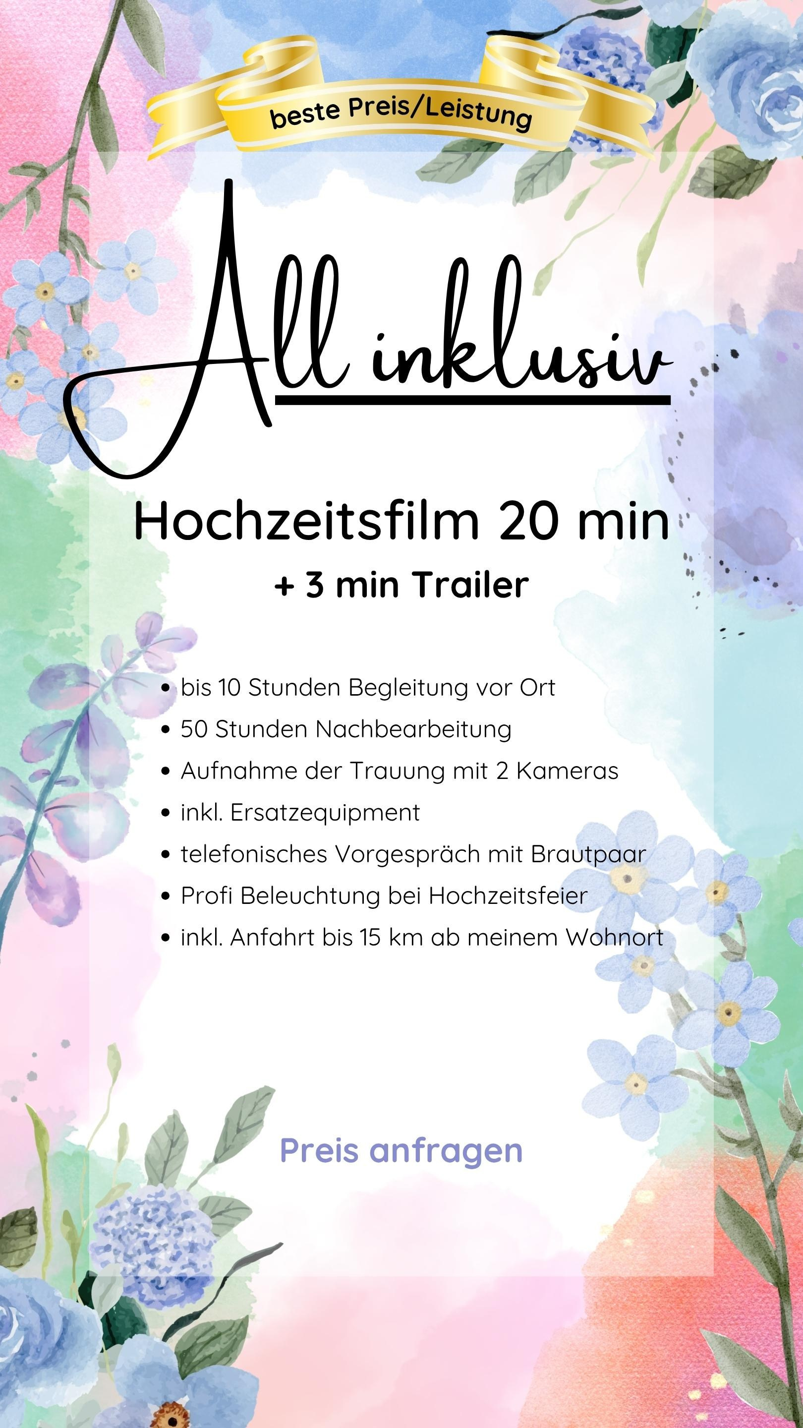 Hochzeitsvideo von „Elegante Hochzeit“ - Angebot, Preise und Combivorteile