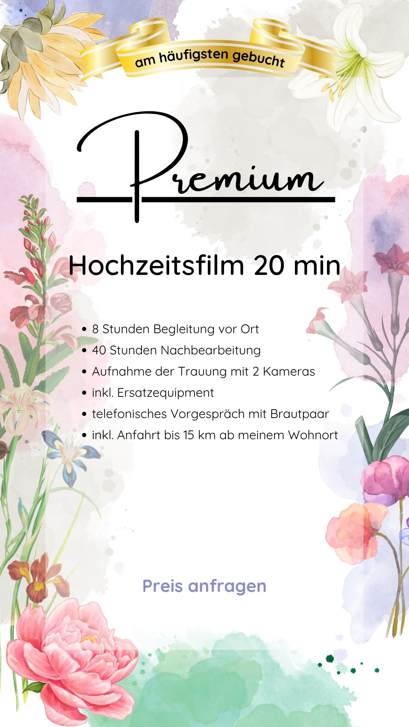 Hochzeitsvideo von „Elegante Hochzeit“ - Angebot, Preise und Combivorteile