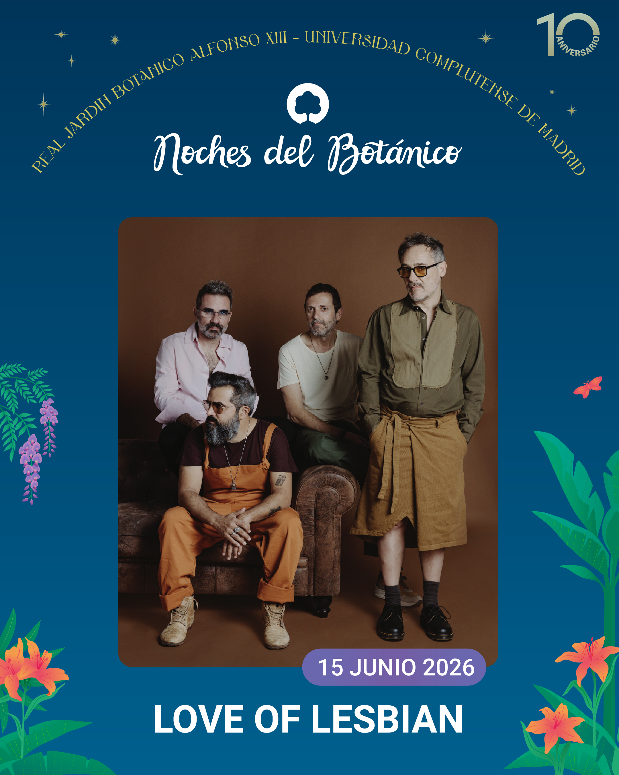 Love of Lesbian en Madrid — Noches del Botánico 2026 en Real Jardín Botánico | FOTKAI