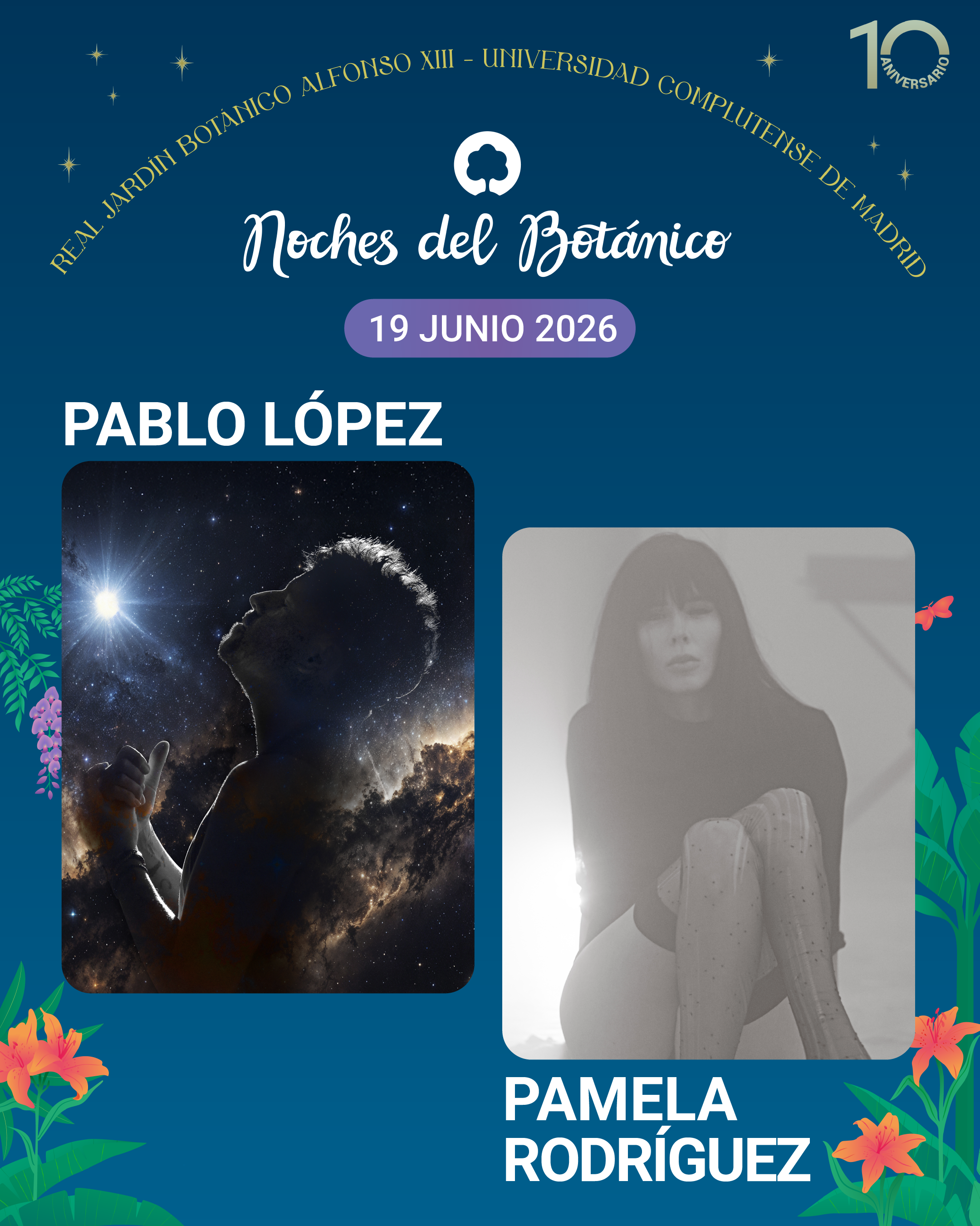 Pablo López y Pamela Rodríguez en Madrid — Noches del Botánico concierto | FOTKAI