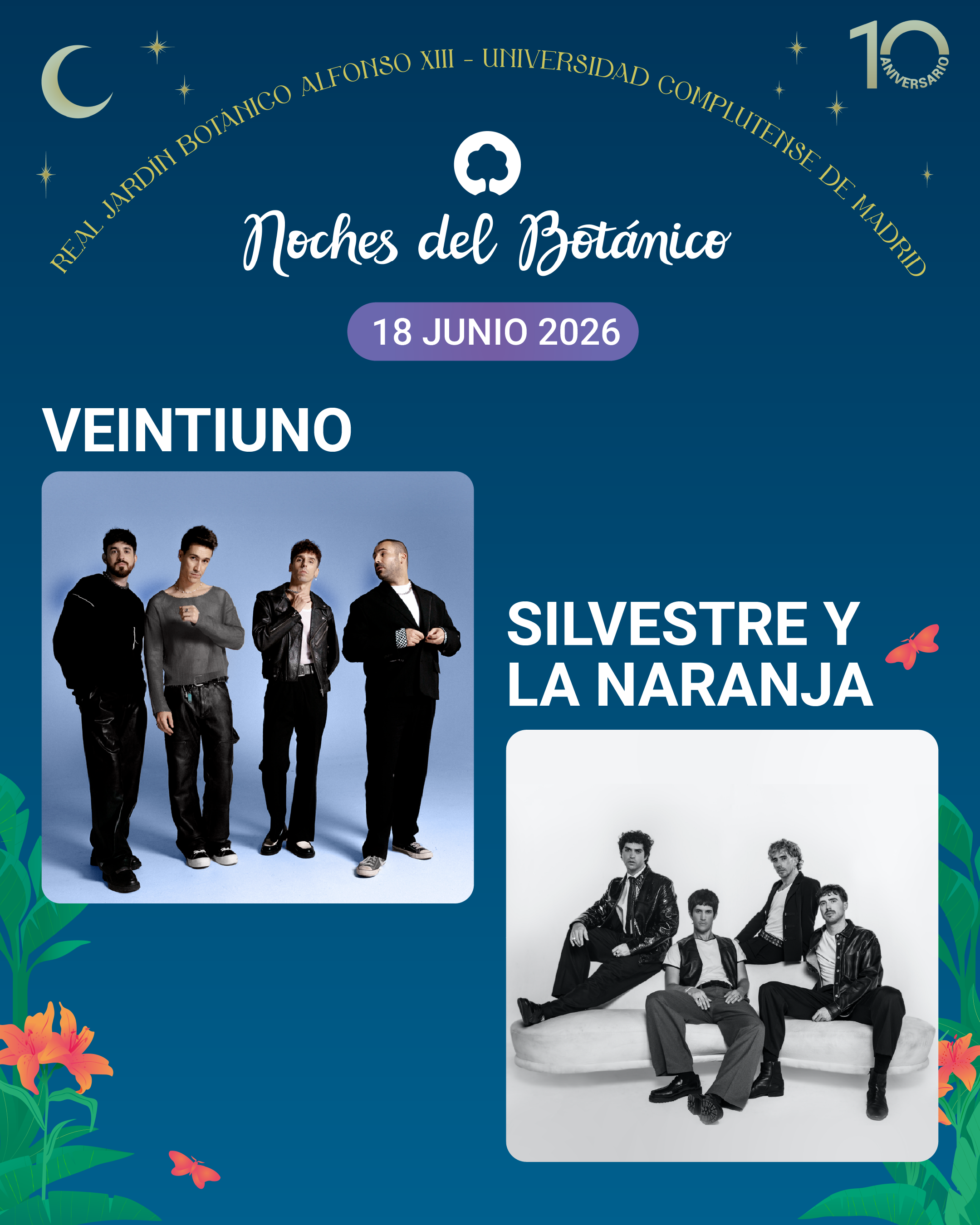 Silvestre y La Naranja y Veintiuno en Madrid: concierto en Noches del Botánico 2026 | FOTKAI