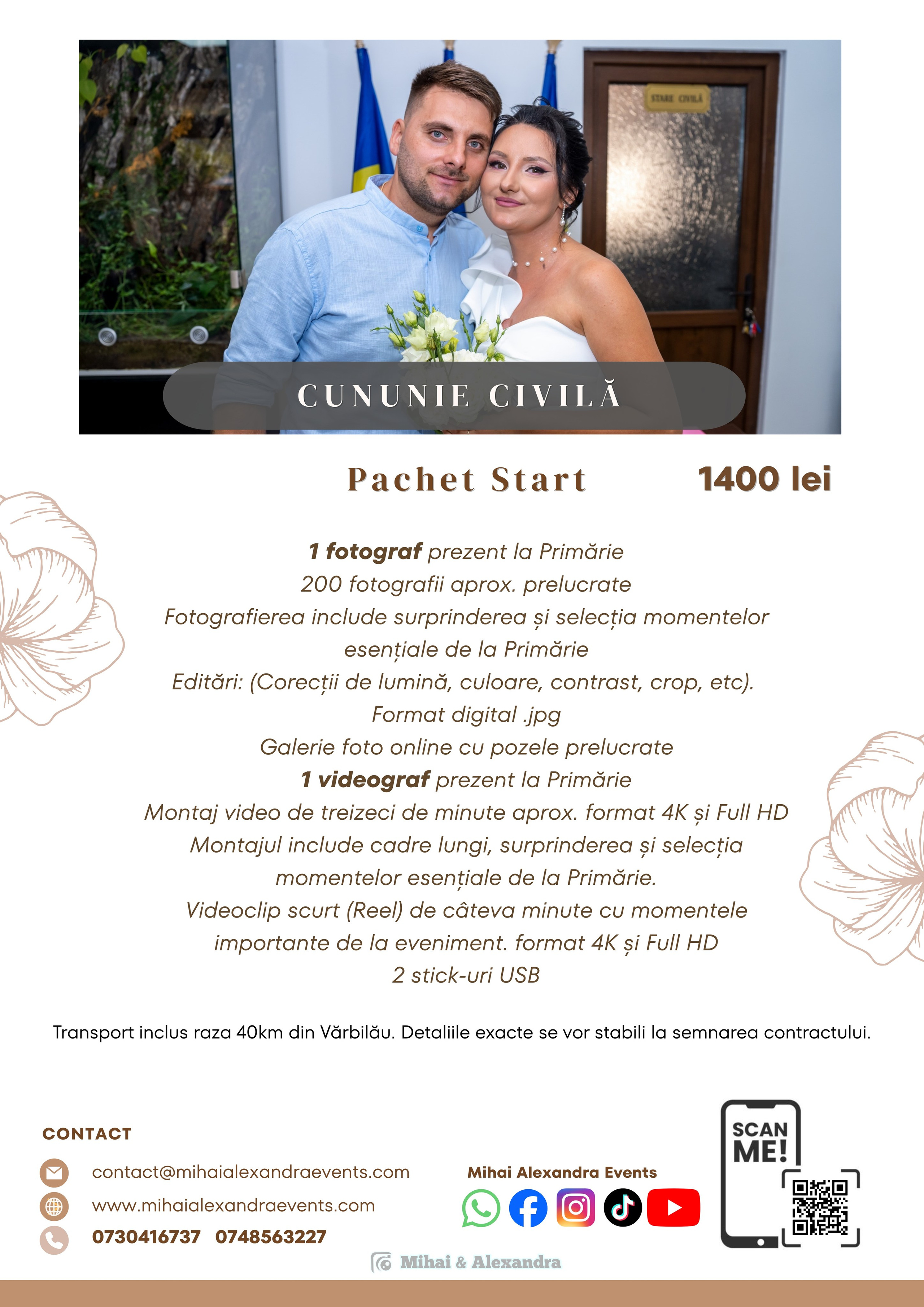 Prețuri. Mihai Alexandra Events