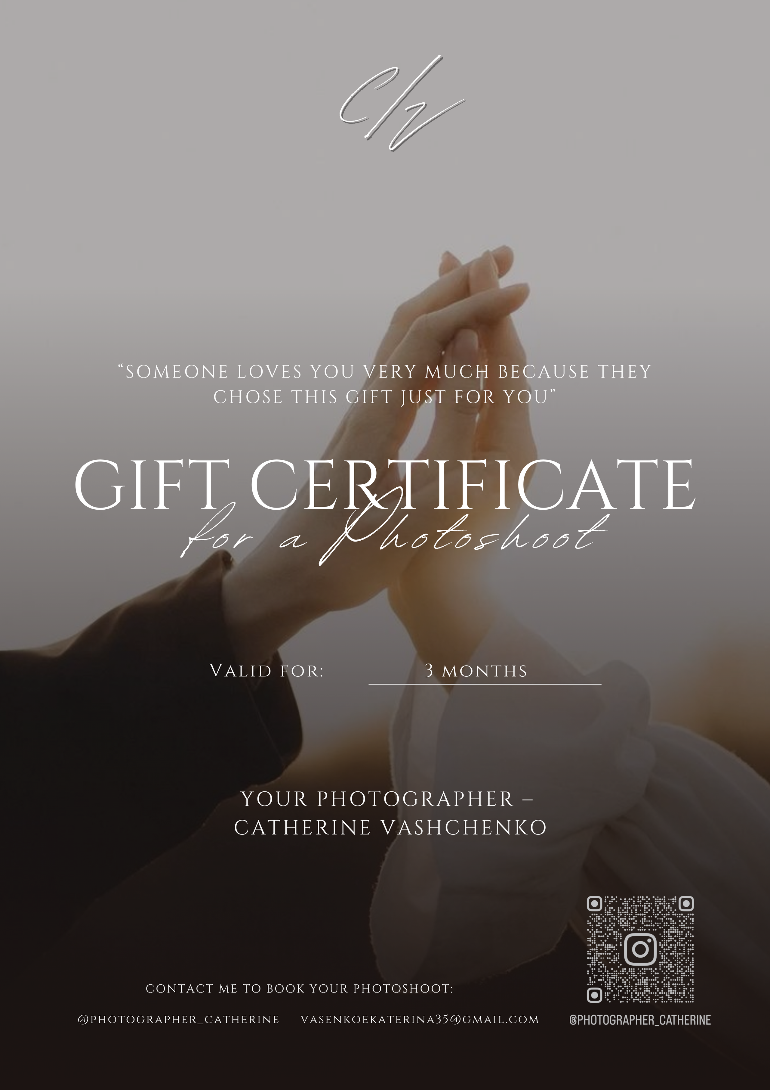 Gift certificate. Vancouver Photographer | Catherine Vashchenko