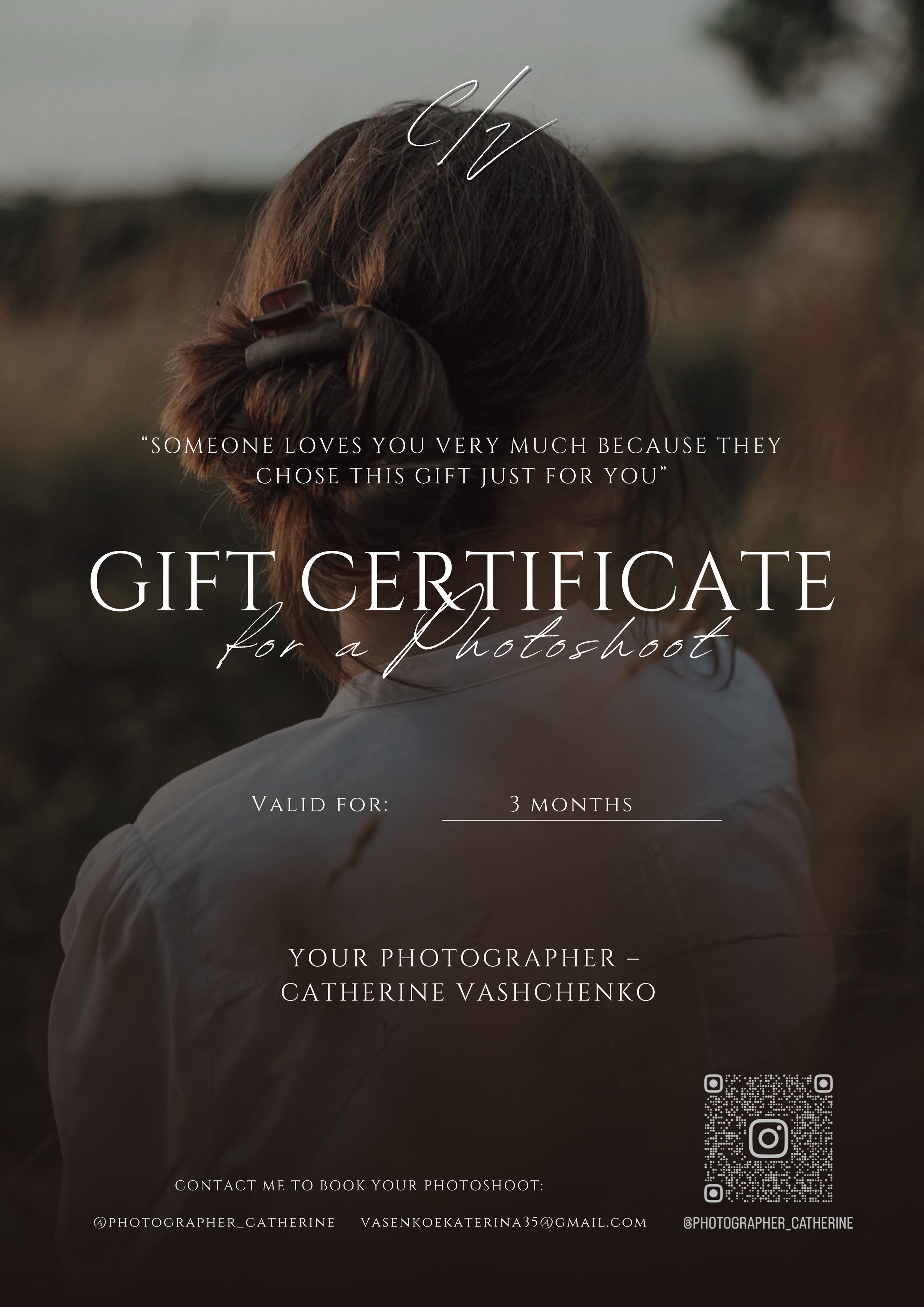 Gift certificate. Vancouver Photographer | Catherine Vashchenko