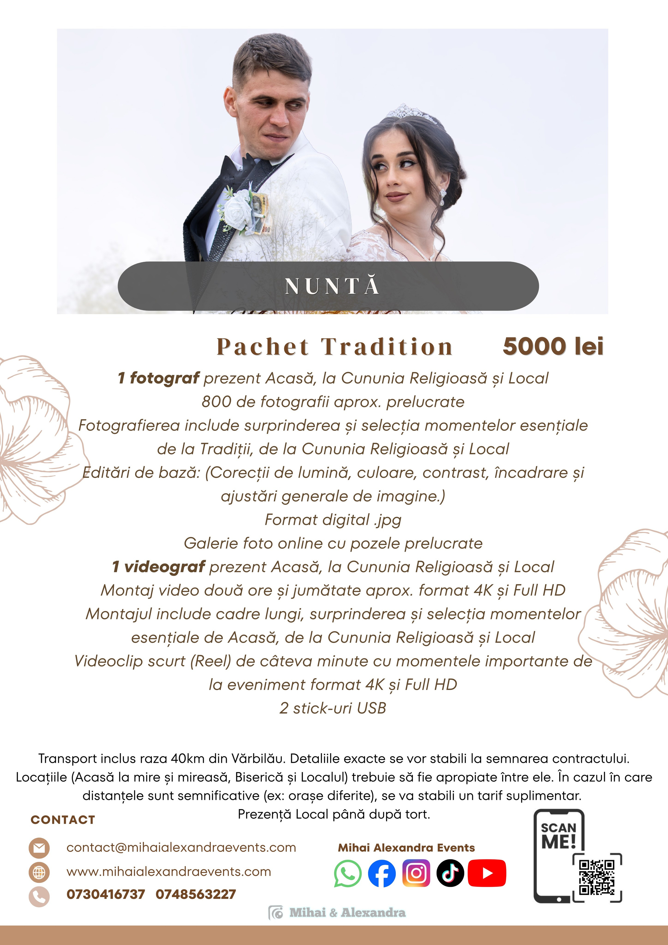Prețuri. Mihai Alexandra Events