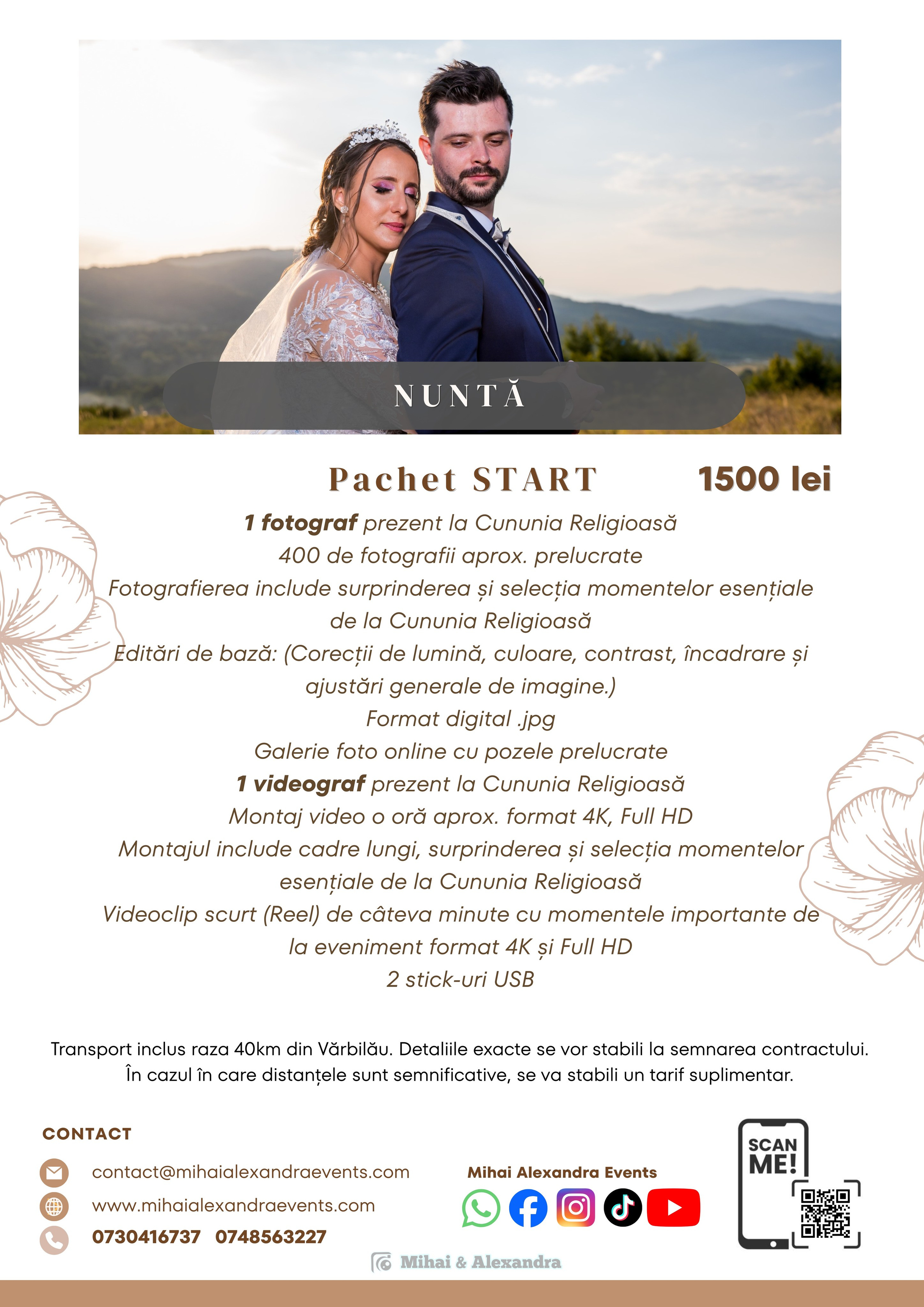 Prețuri. Mihai Alexandra Events