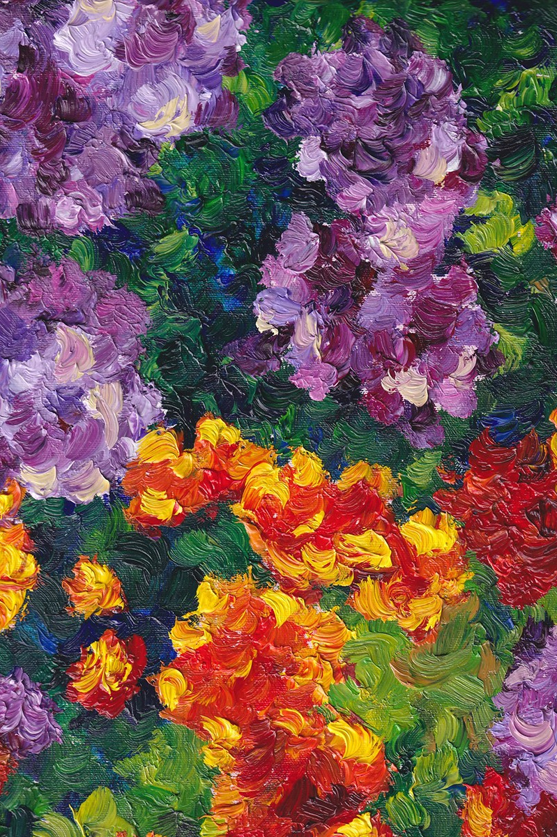 Flower garden #2. Evgeniia Bychina, artiste-peintre