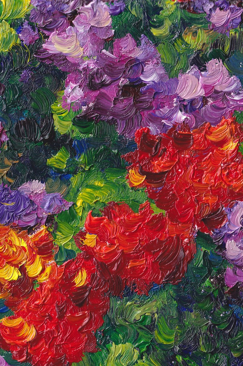 Flower garden #2. Evgeniia Bychina, artiste-peintre