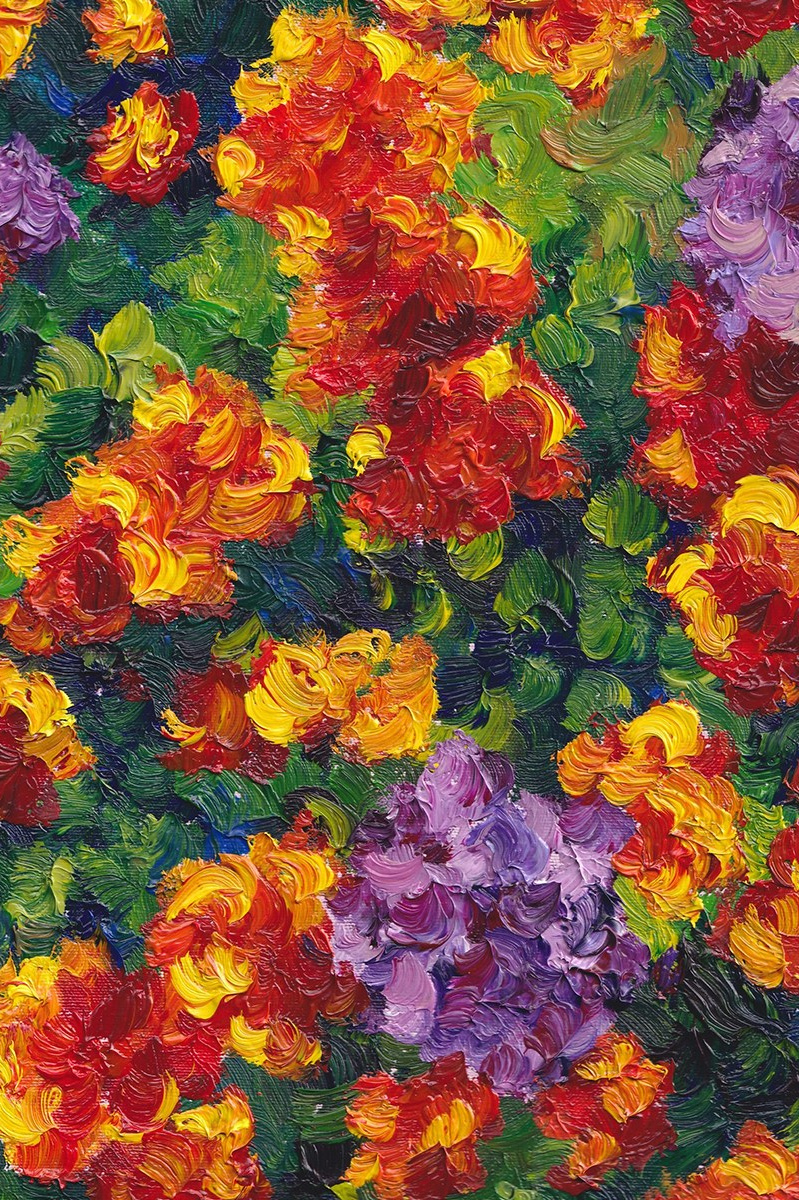 Flower garden #2. Evgeniia Bychina, artiste-peintre