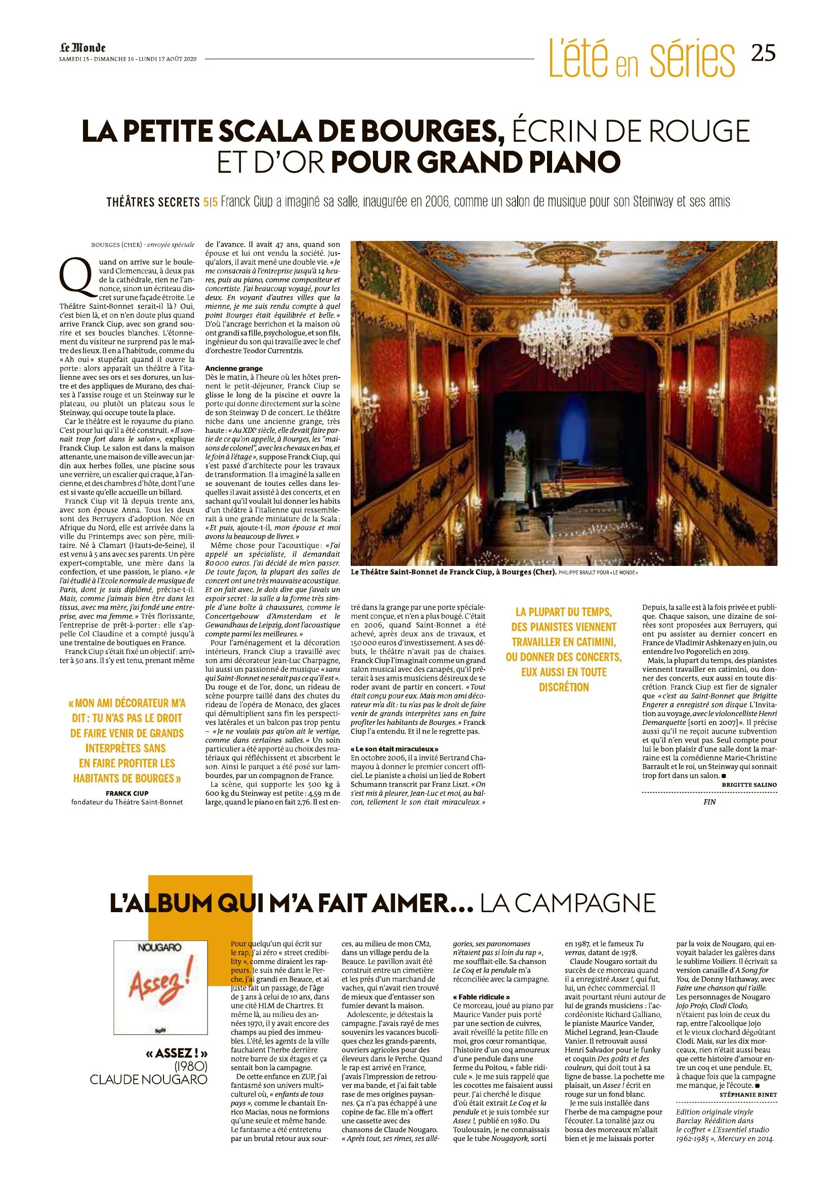 Le Théâtre. Theatresaintbonnet.com