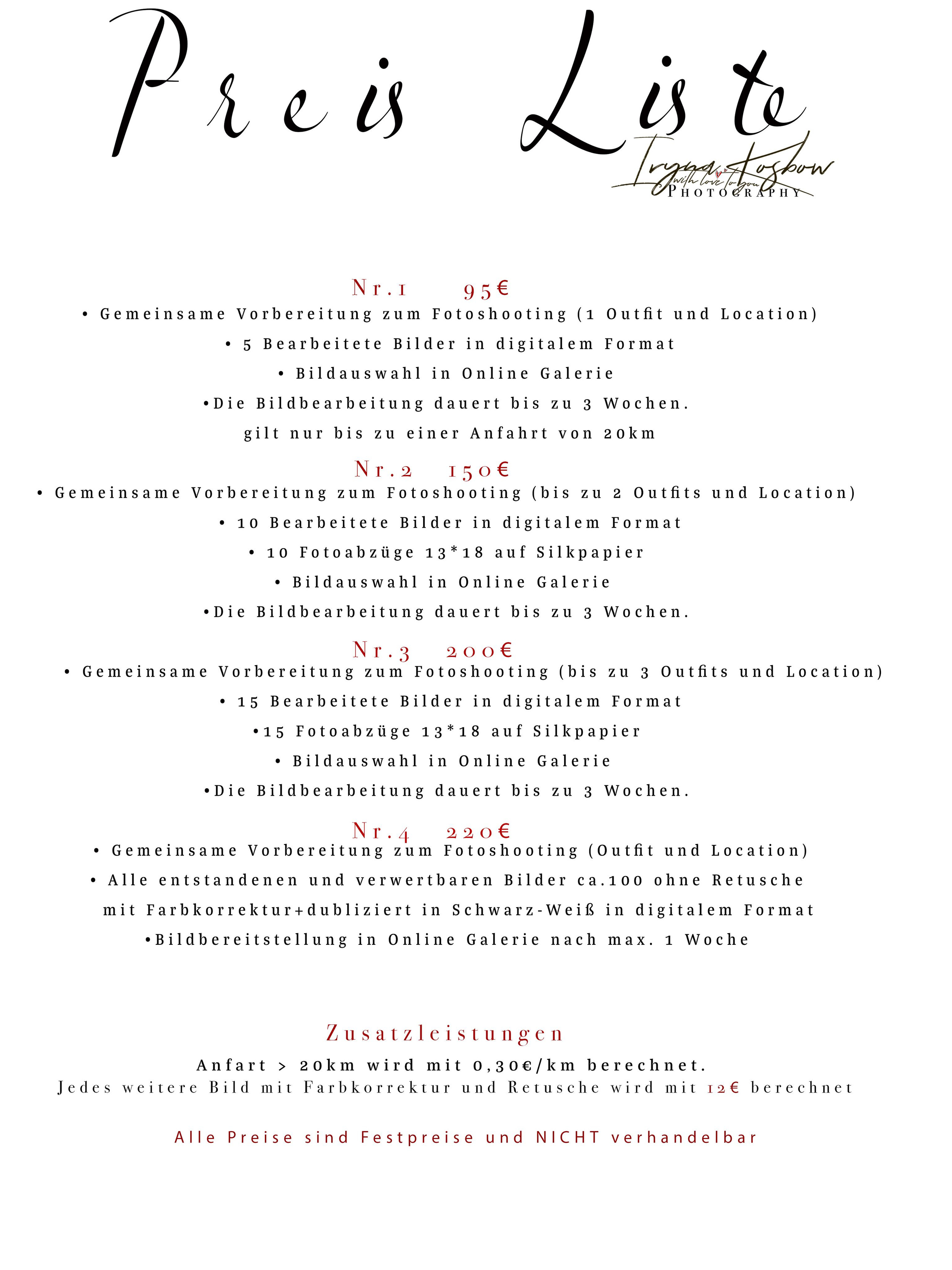 alle Preisangaben verstehen sich inkl. der gesetzlichen Mehrwertsteuer..