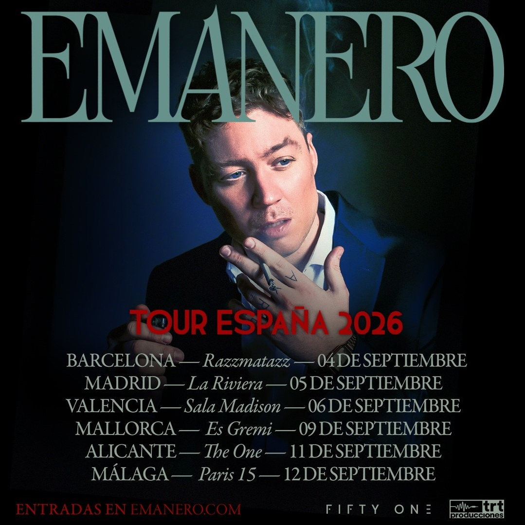 Emanero en España: conciertos en Barcelona, Madrid, Valencia, Alicante, Málaga y Mallorca | FOTKAI
