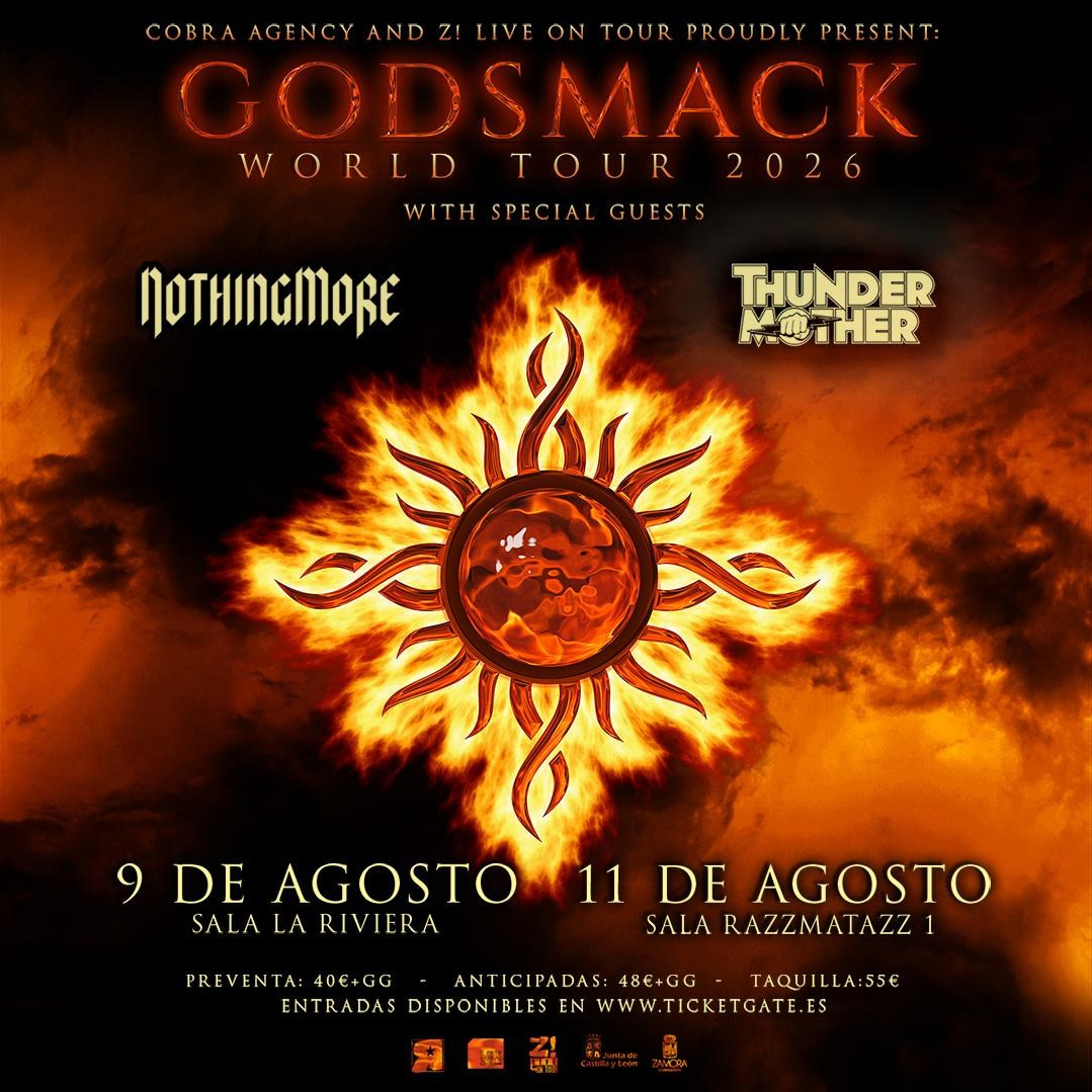 Godsmack — концерты в Испании 2026: Мадрид, Барселона, Leyendas del Rock | FOTKAI