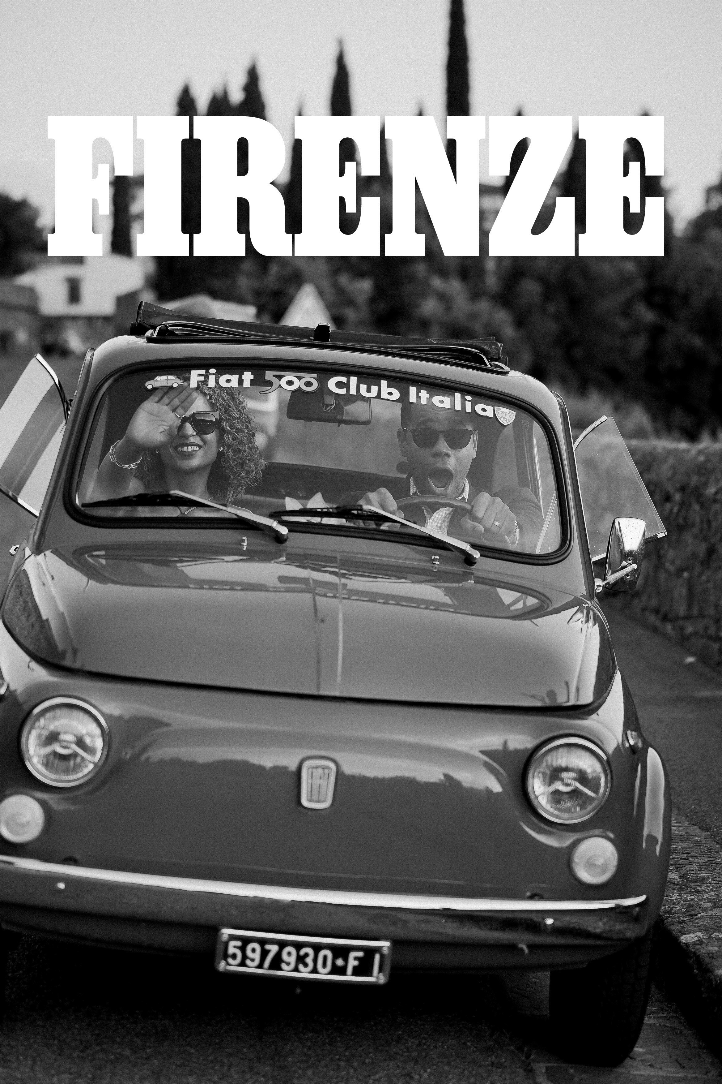 Photoshoot with Retro cars and Fiat500. Photographer in Florence Tuscany