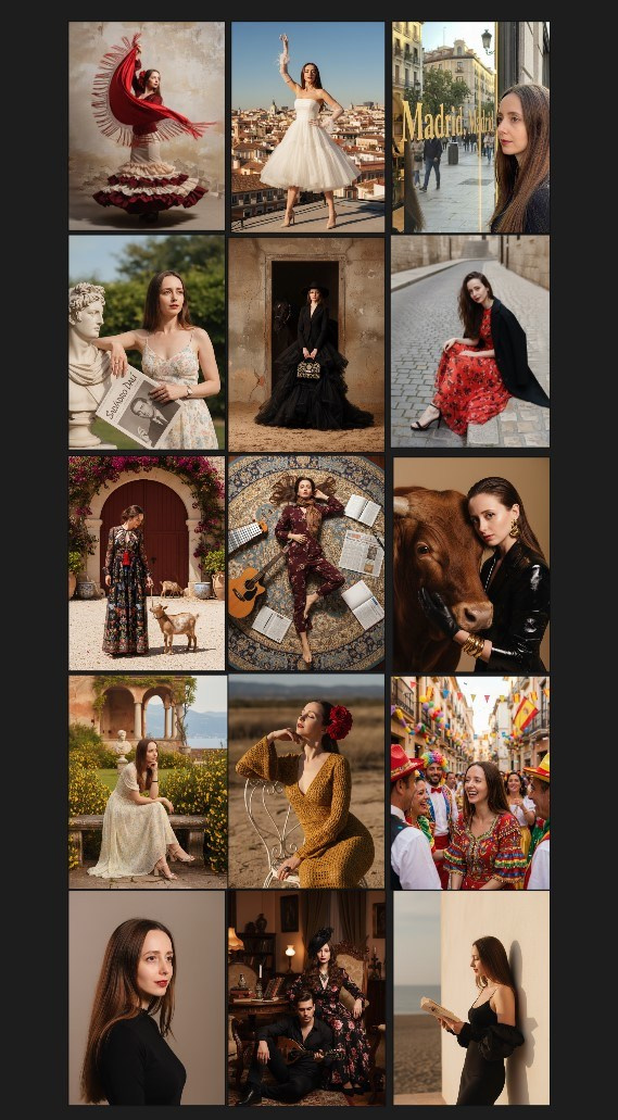 Имиджевый ИИ контент для преподавательницы испанского