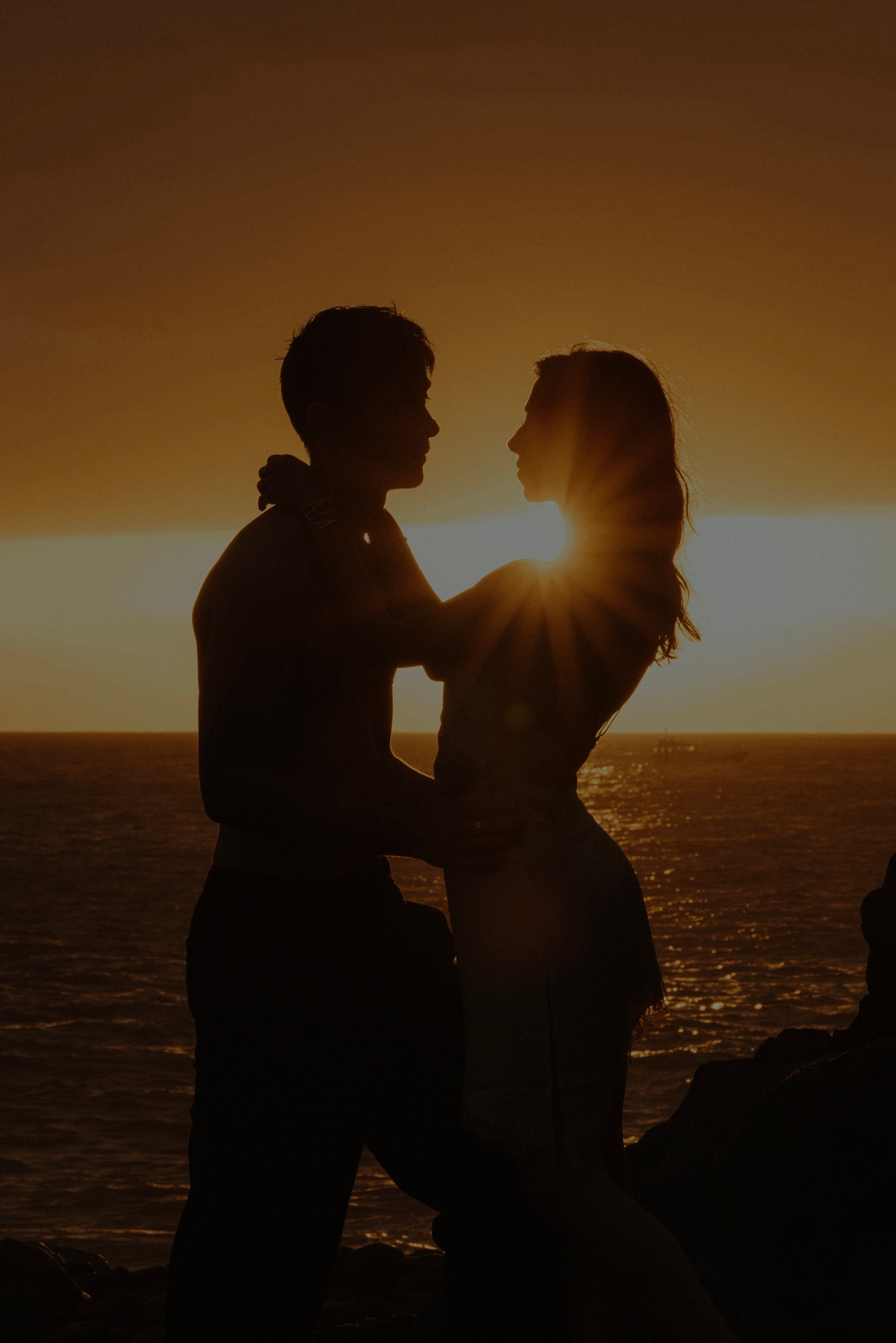 couple photography at sunset Formosa beach ocean vibe