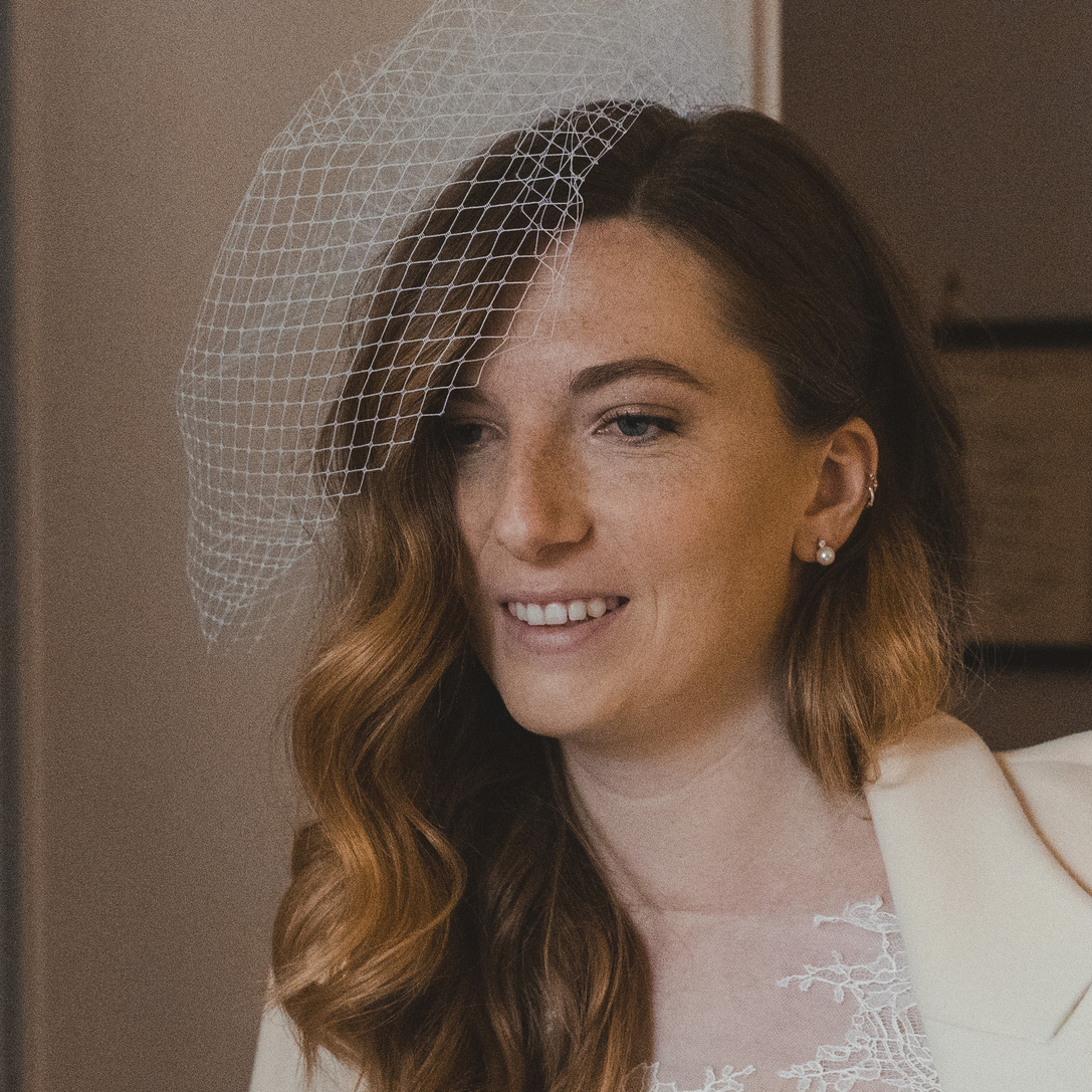 A portrait photography of a bride getting ready for her perfect luxurious destination wedding in Rome.