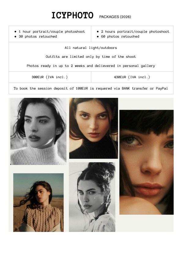 Booking. Portrait photographer in Barcelona