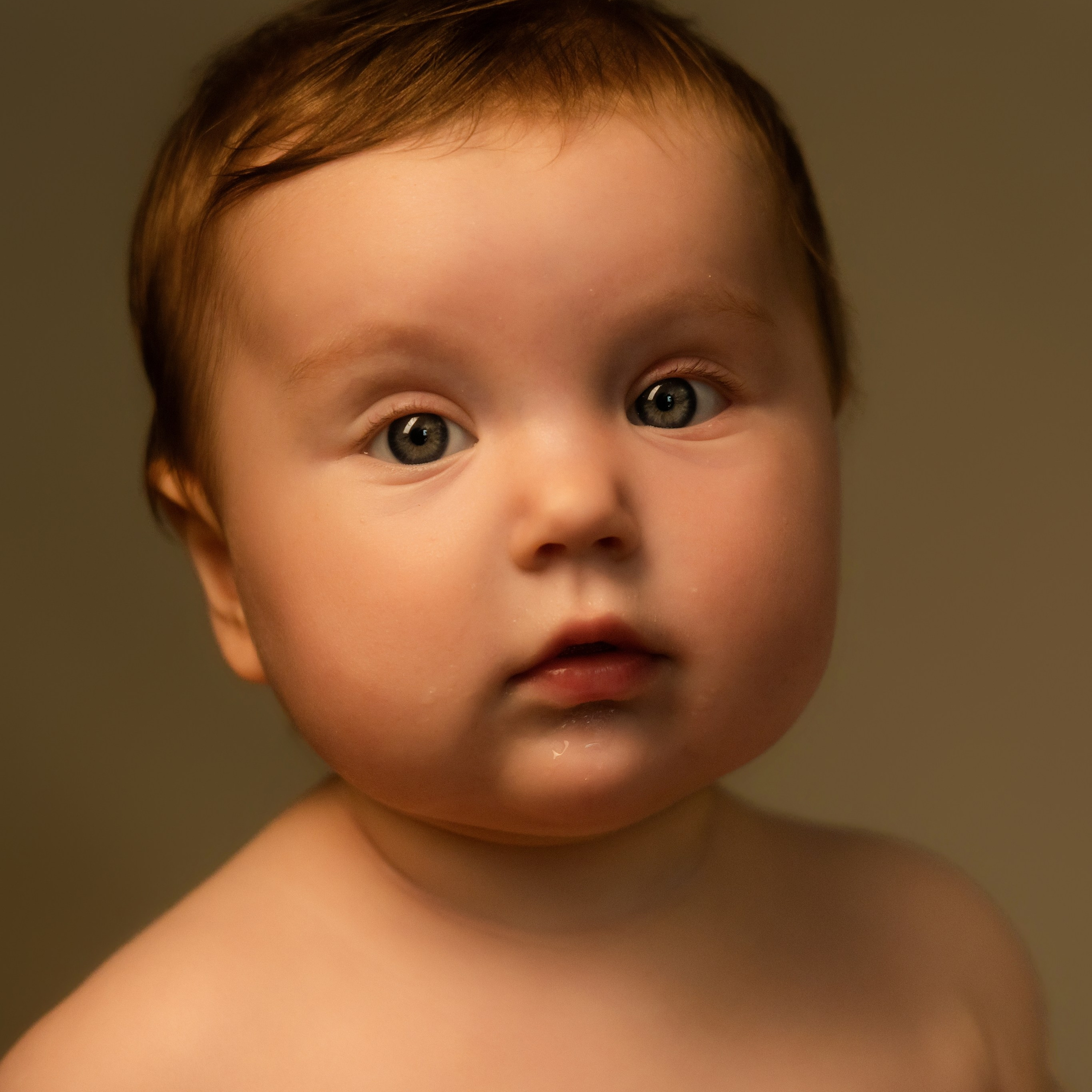 Connecticut fine art studio baby portrait.