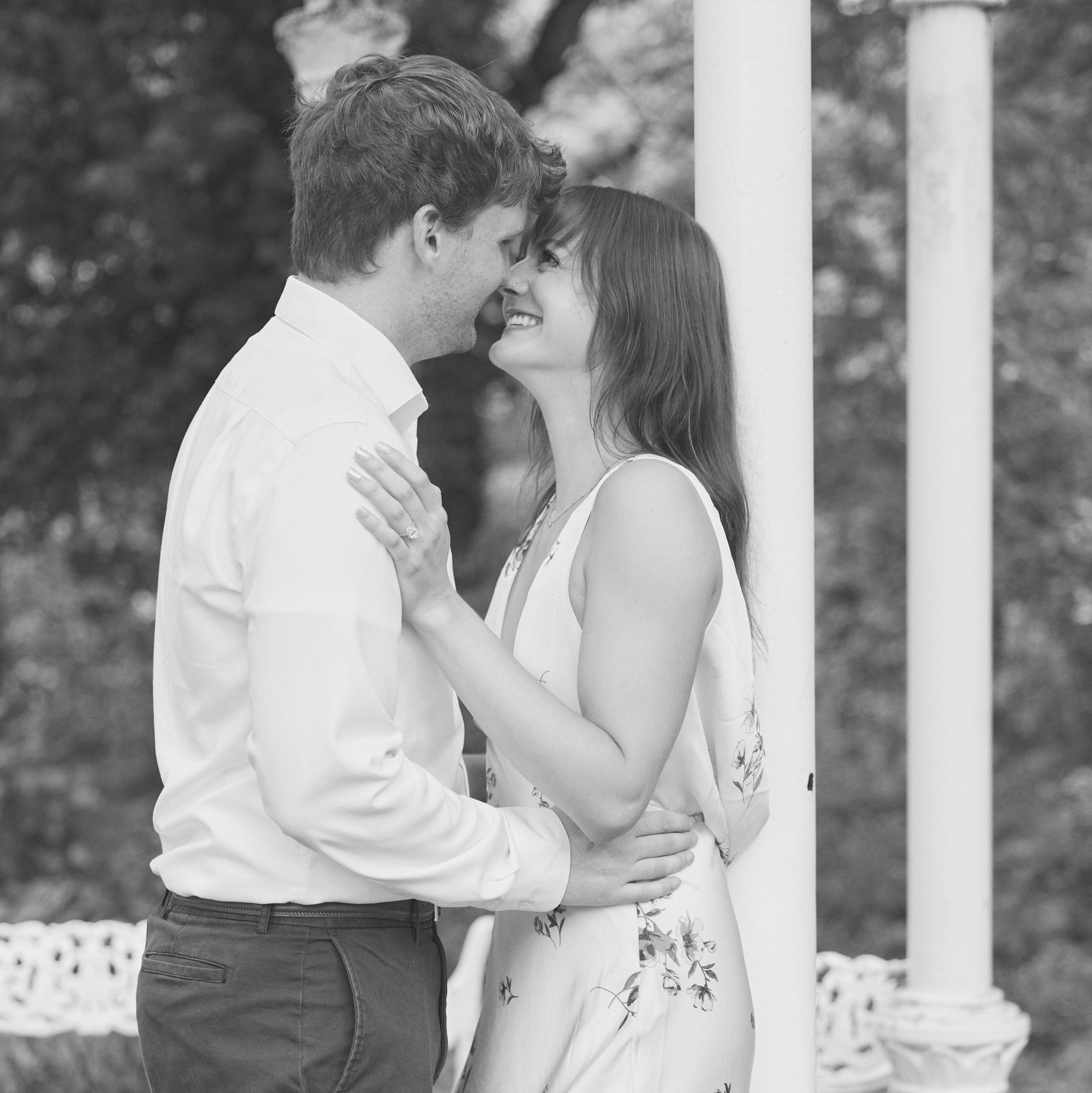 Romantic Surprise Proposal at Park of Roses. Kovyphoto