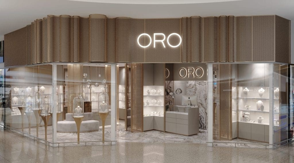 ORO JEWELRY SALON. Interior Design & 3D Rendering | Alena Bulataya Design Buro