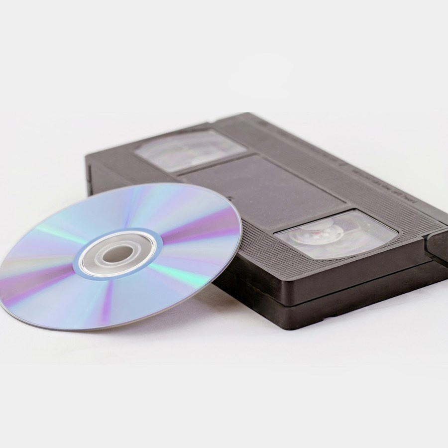 Video transfer from VHS tapes to digital format. Digitization to preserve memories