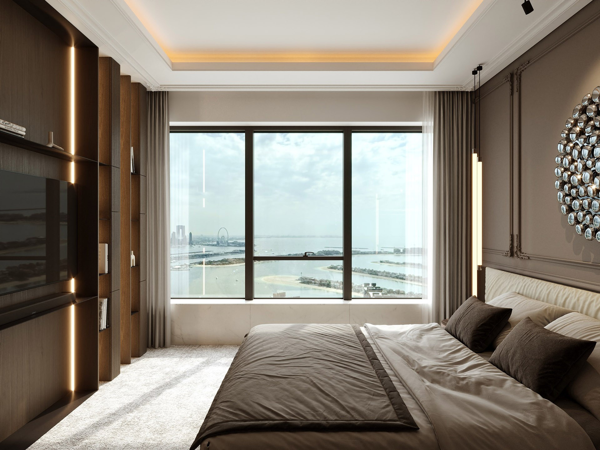 APARTMENT ON PALM JUMEIRAH IN DUBAI. Дизайн интерьера и 3D-визуализация | AB Design Buro