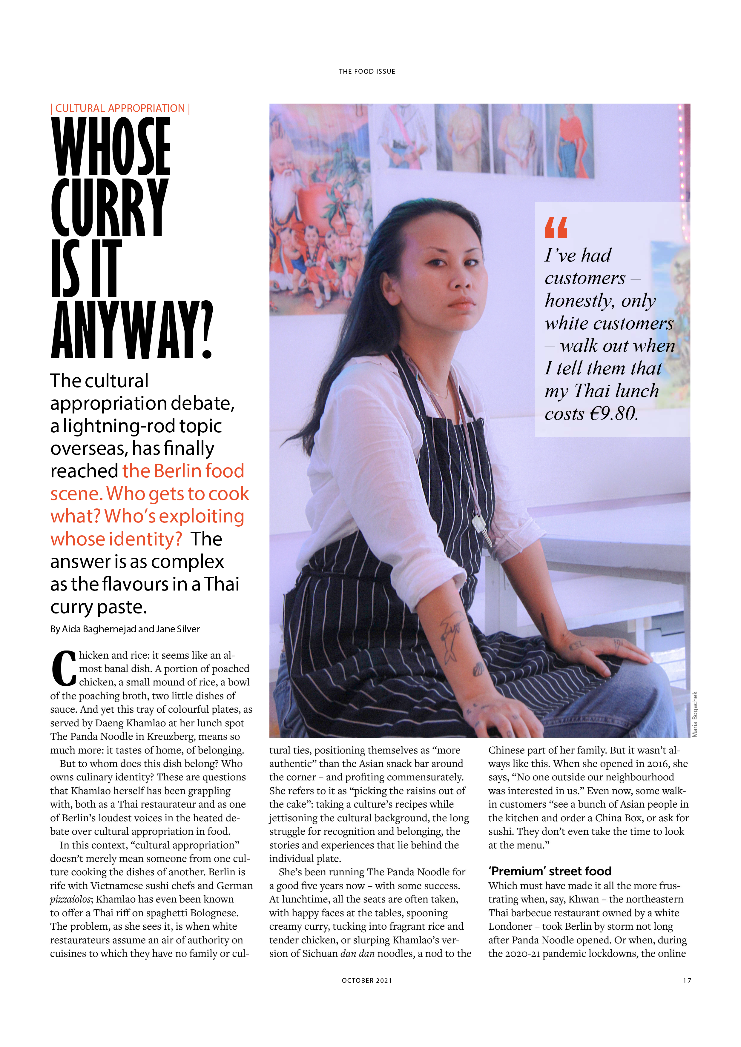 Daeng Khamlao for Exberliner magazine. Maria Bogachek Photography