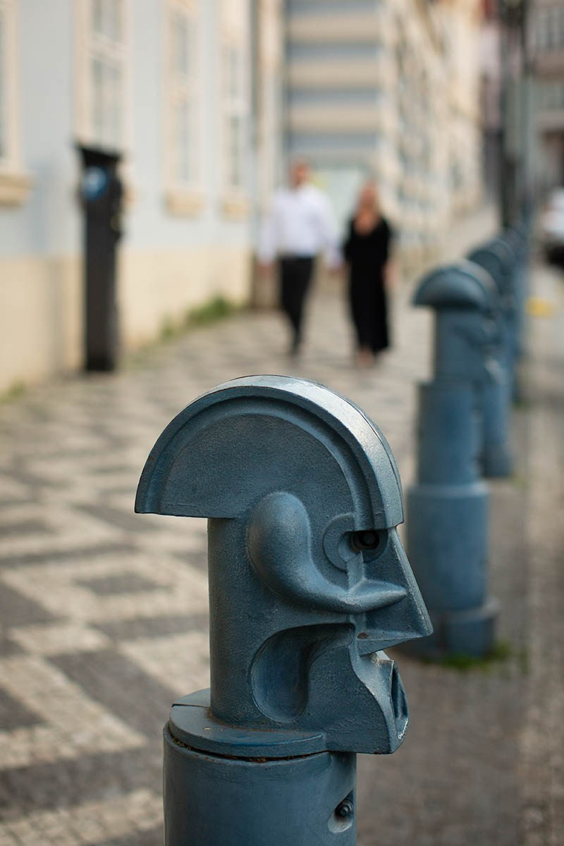 Memorial bollards in Malostranské náměstí commemorating the 27 Czech noblemen executed in 1621