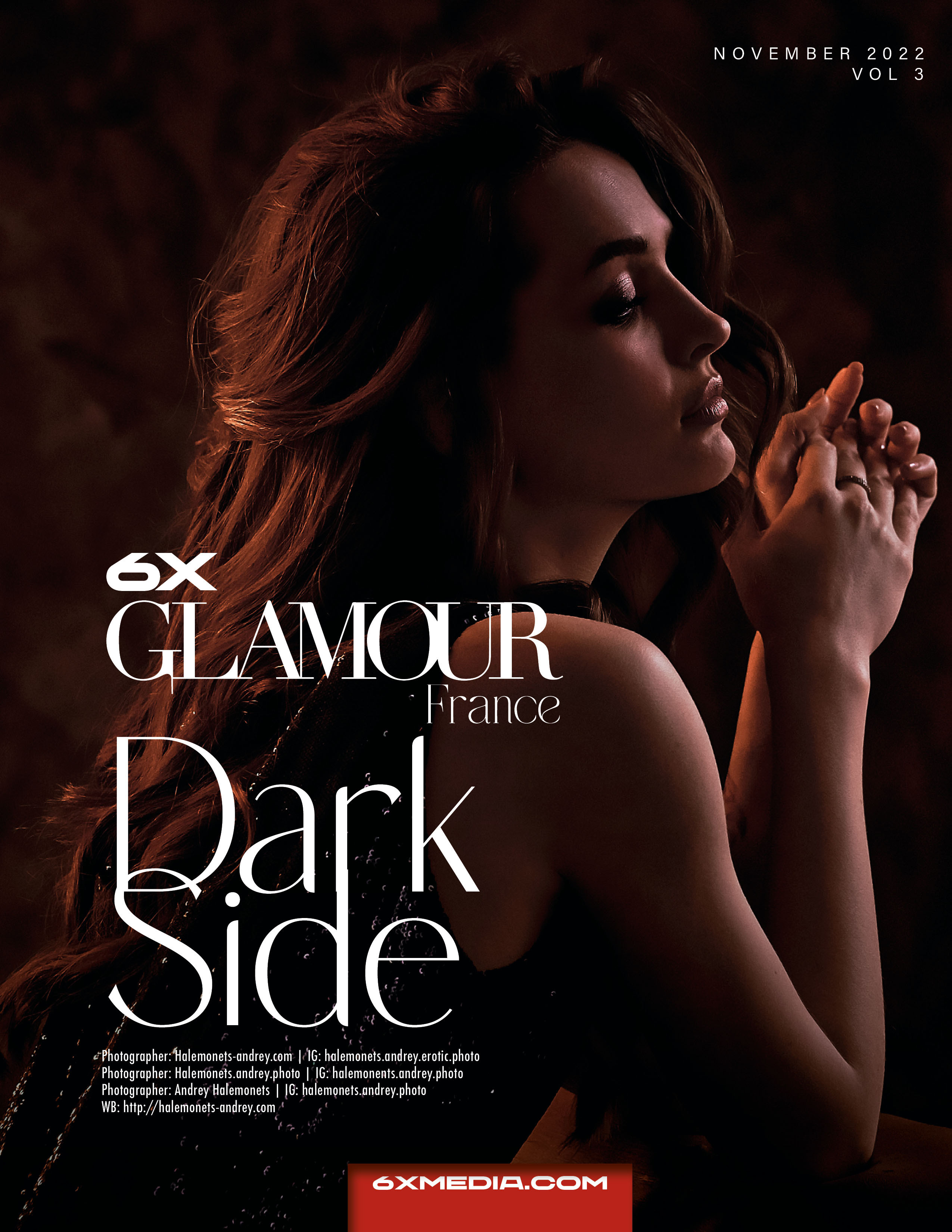 Обложка журнала 6X Glamur France. Профессиональный Фотограф Халемонец Андрей в Кривой Рог Днепр Украина