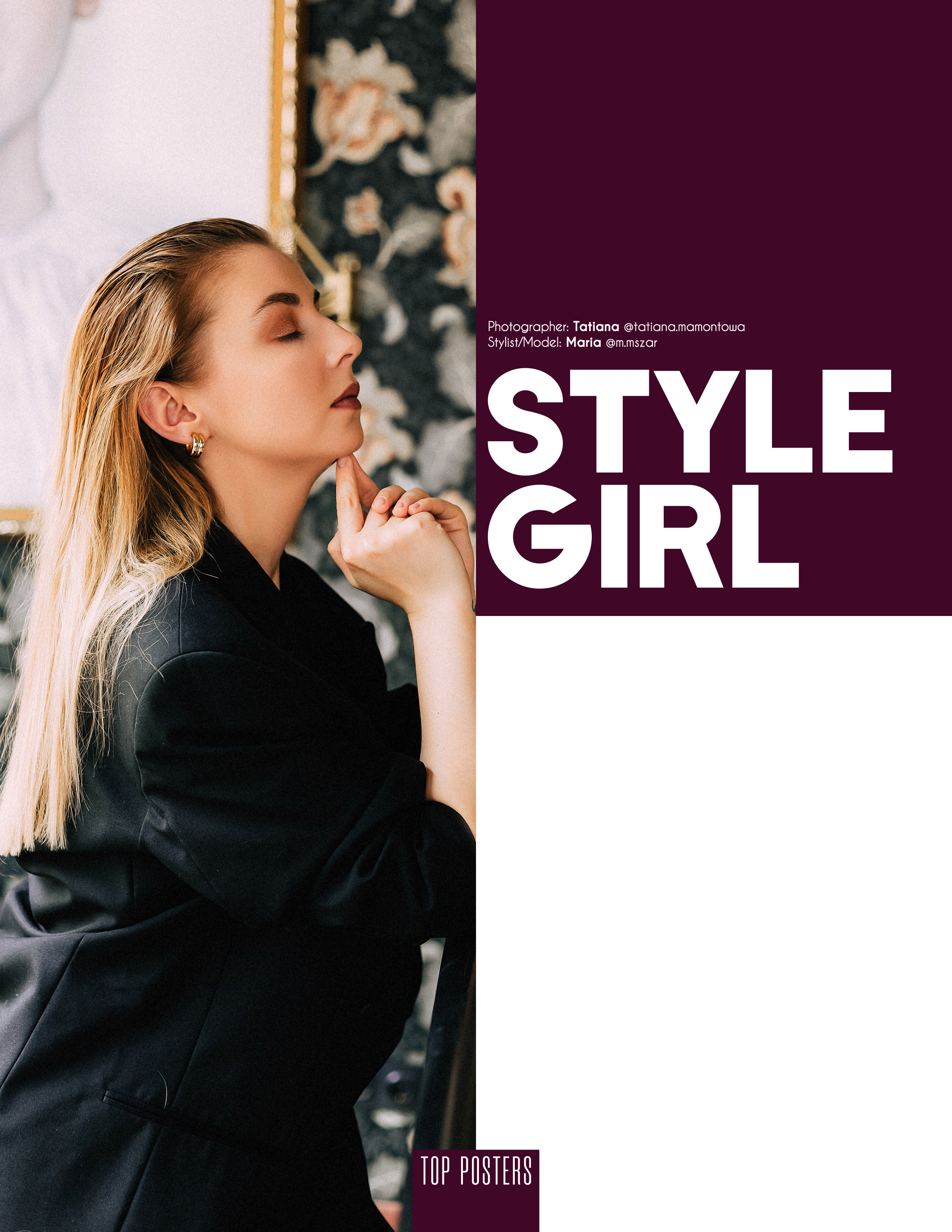 Publication in TOP posters magazine. Wedding and family photographer