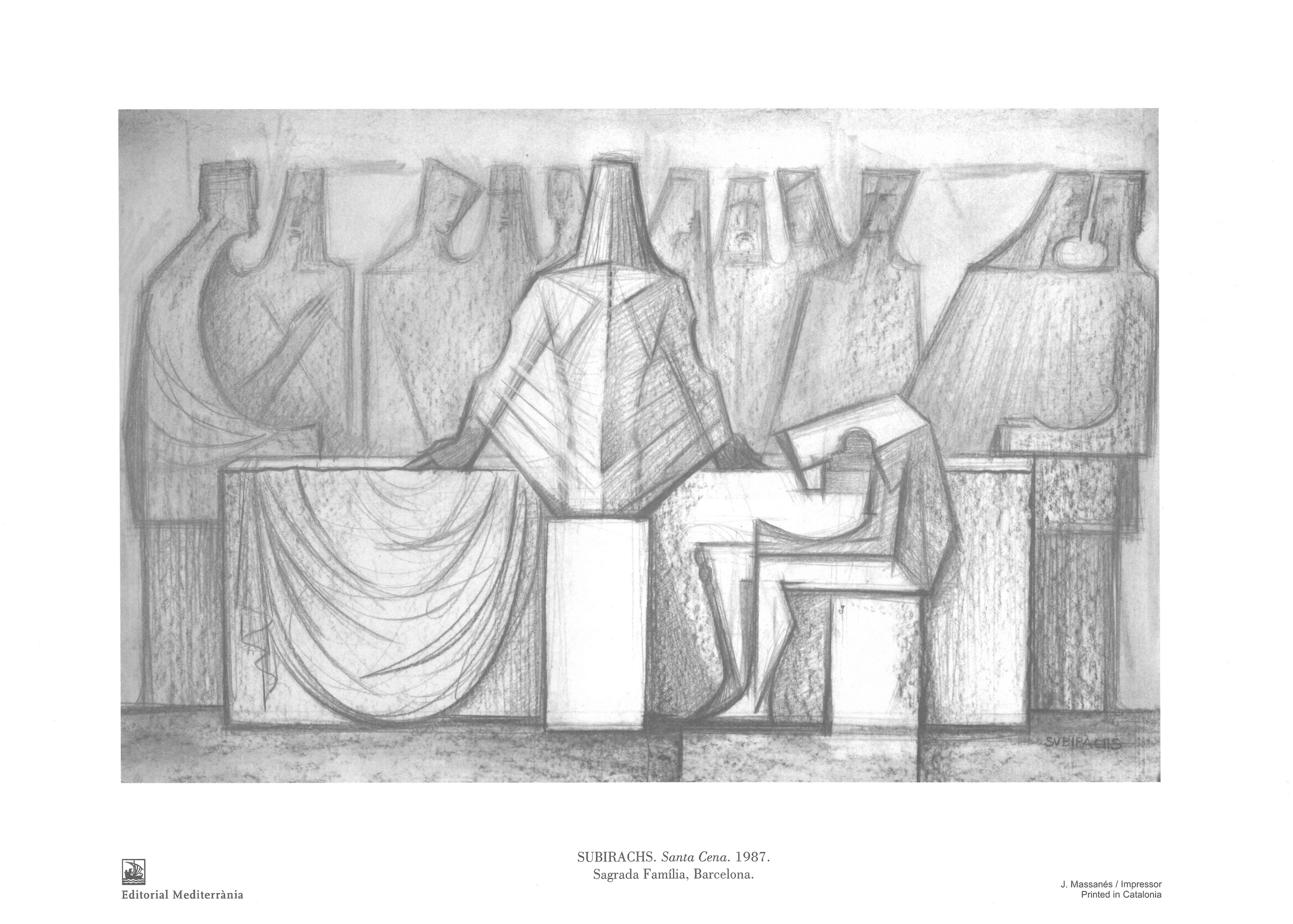 Basilica of the Sagrada Familia in Barcelona The Last Supper