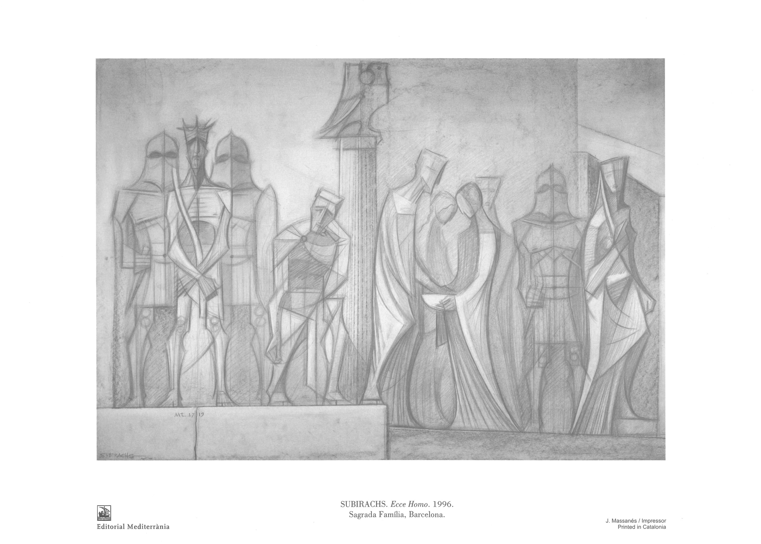 Ecce Homo Vintage print Sagrada Familia in Barcelona 