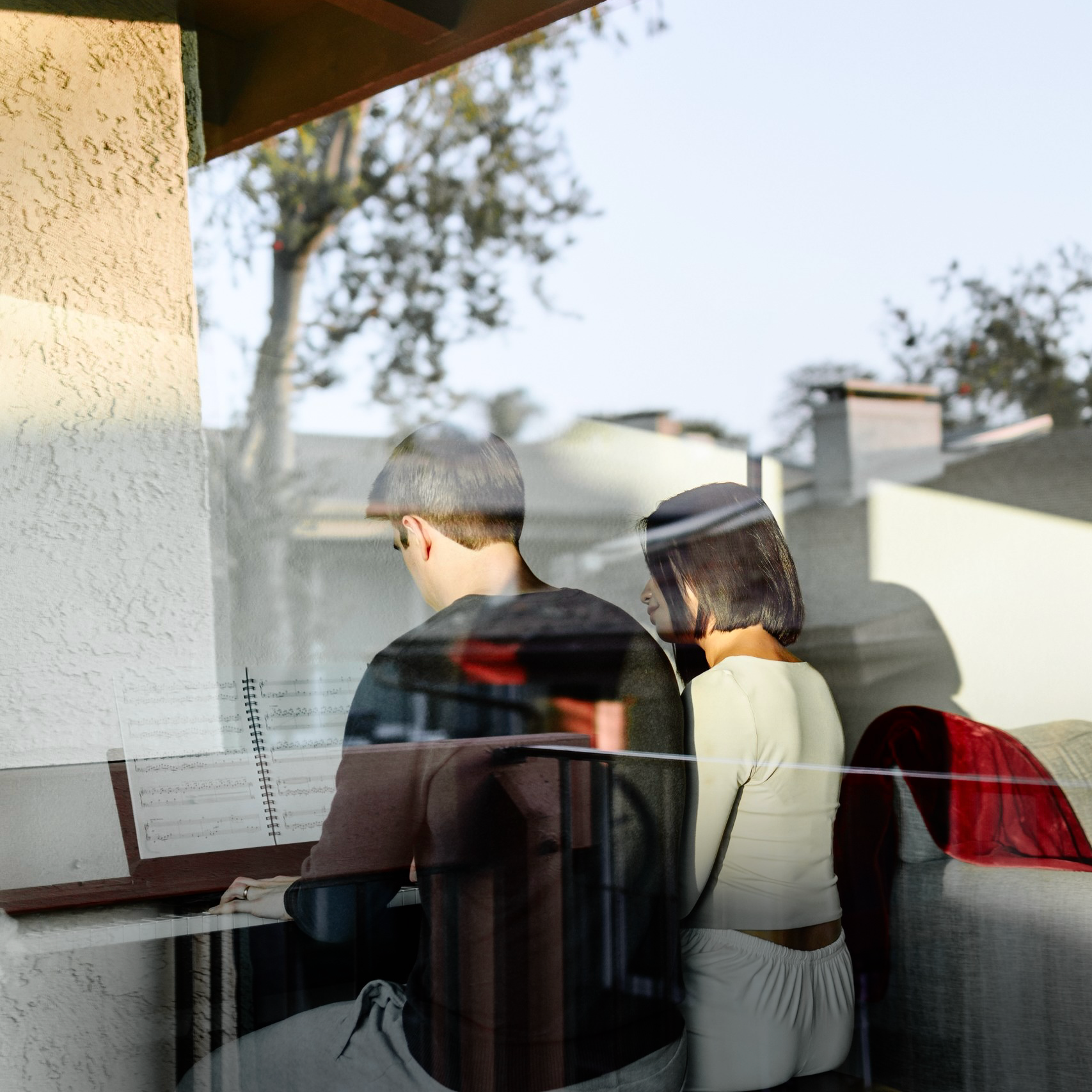 In-home couples session showing real life moments without posing