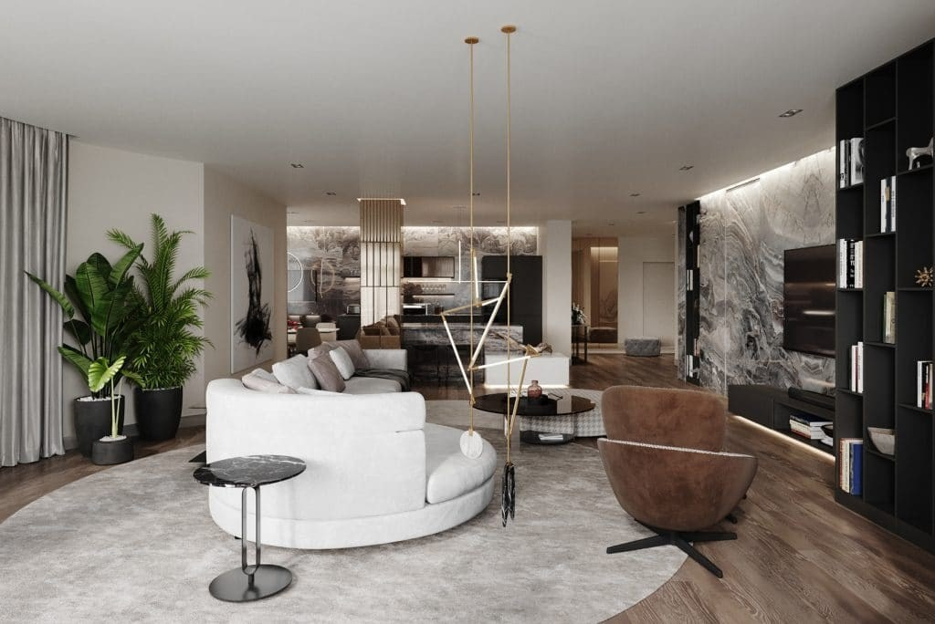 STONE APARTMENT. Interior Design & 3D Rendering | Alena Bulataya Design Buro