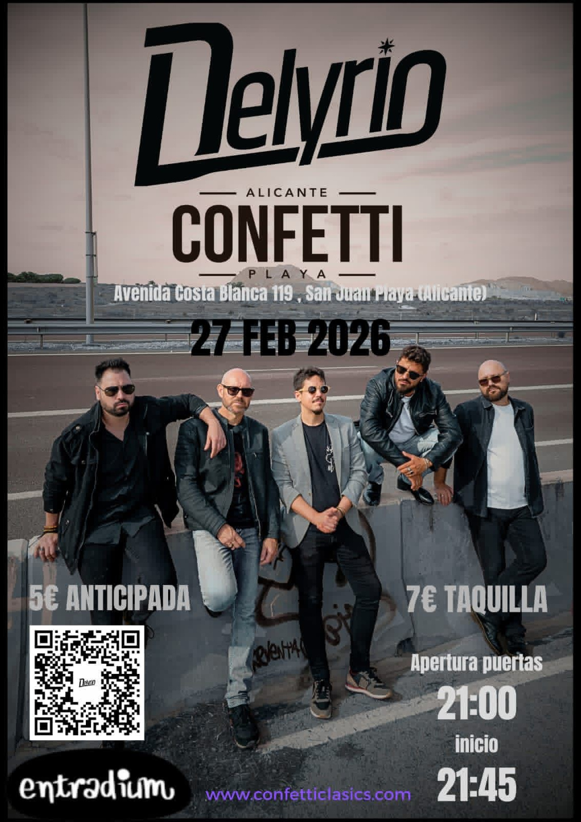 Concierto de Delyrio en Confetti Playa Alicante 2026 — entradas y música en vivo | FOTKAI