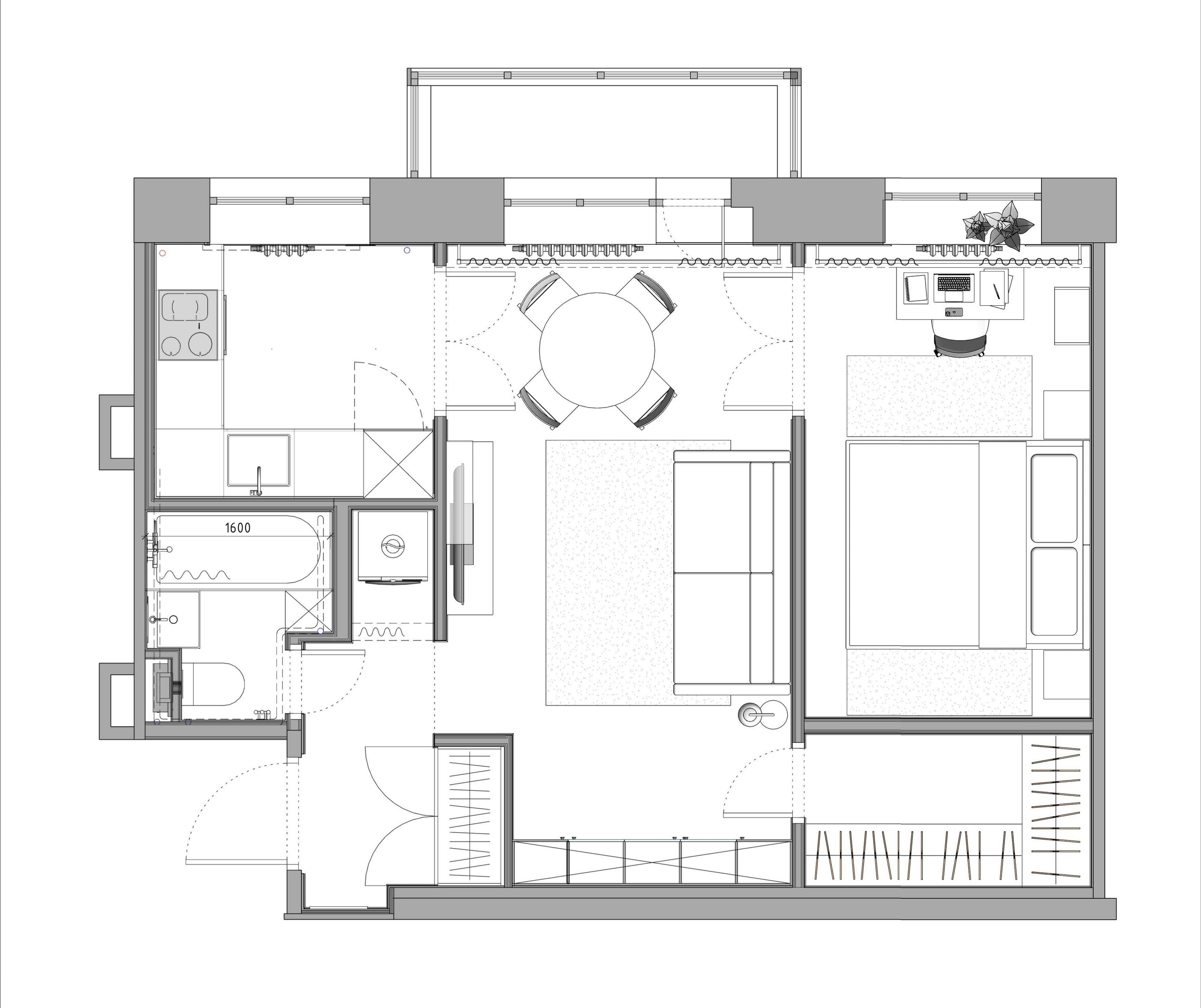 Проект реновации ретро квартиры с сохранением исторического облика.