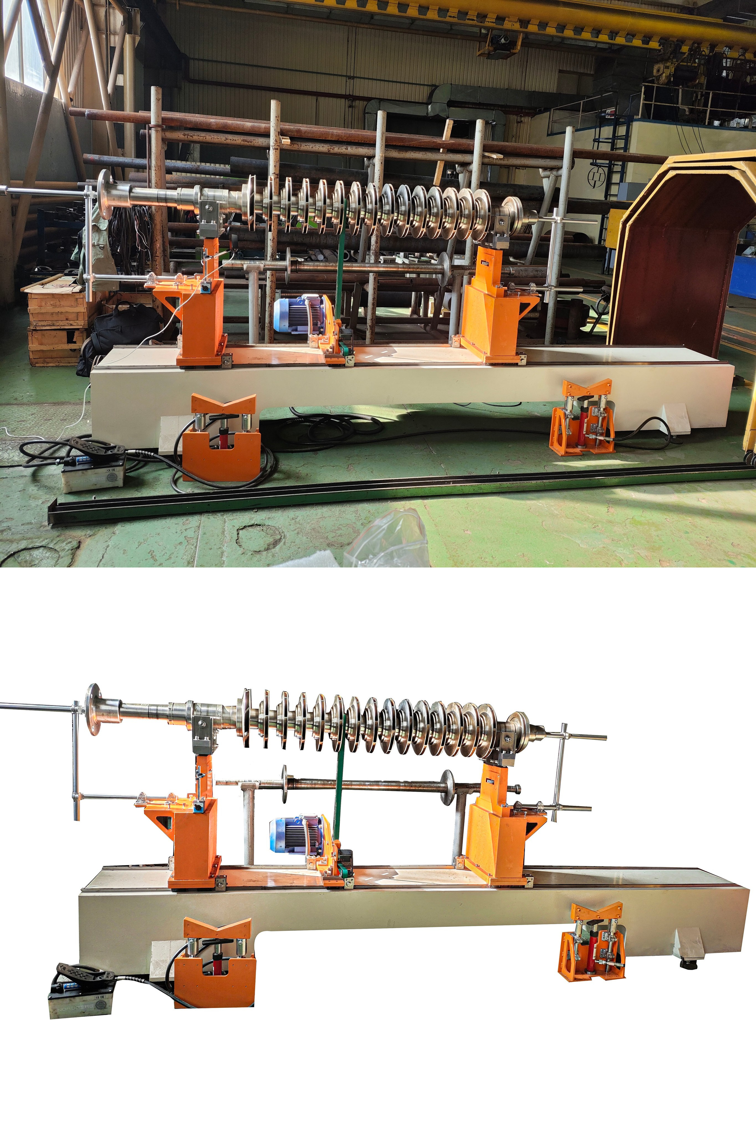 rotor balancing machine photo editing