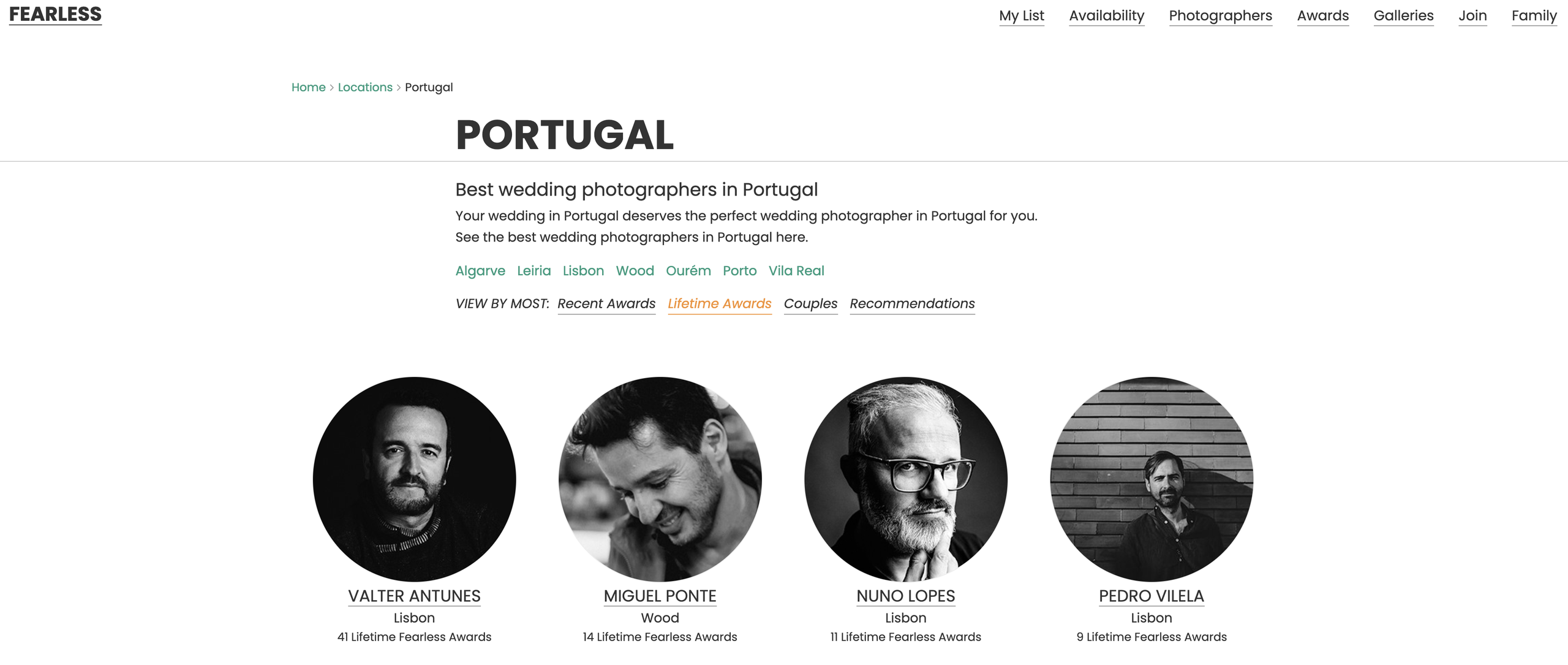 fearless lifetime best portuguese photographers