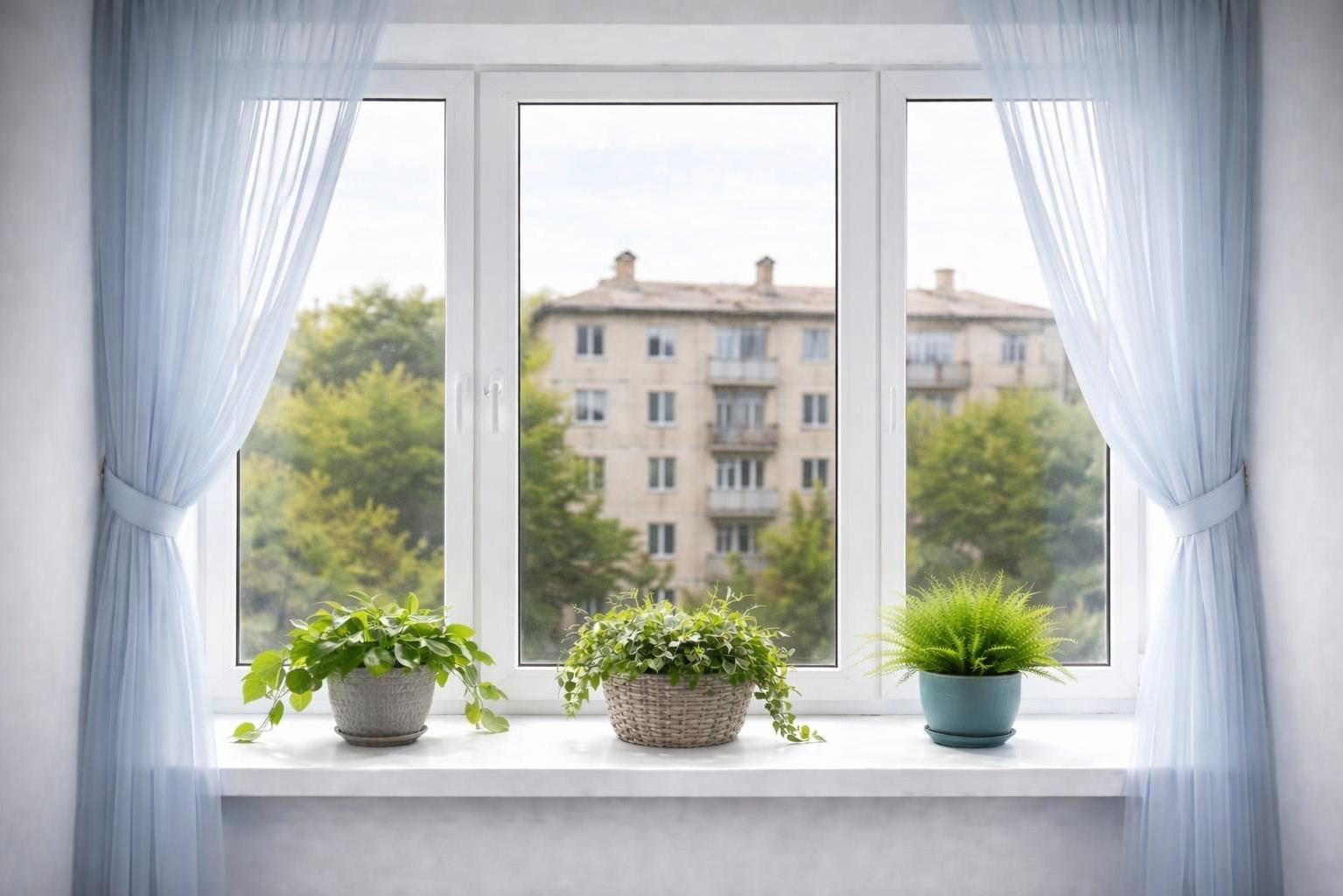 Пластиковые окна белого цвета отлично гармонируют с любым интерьером.