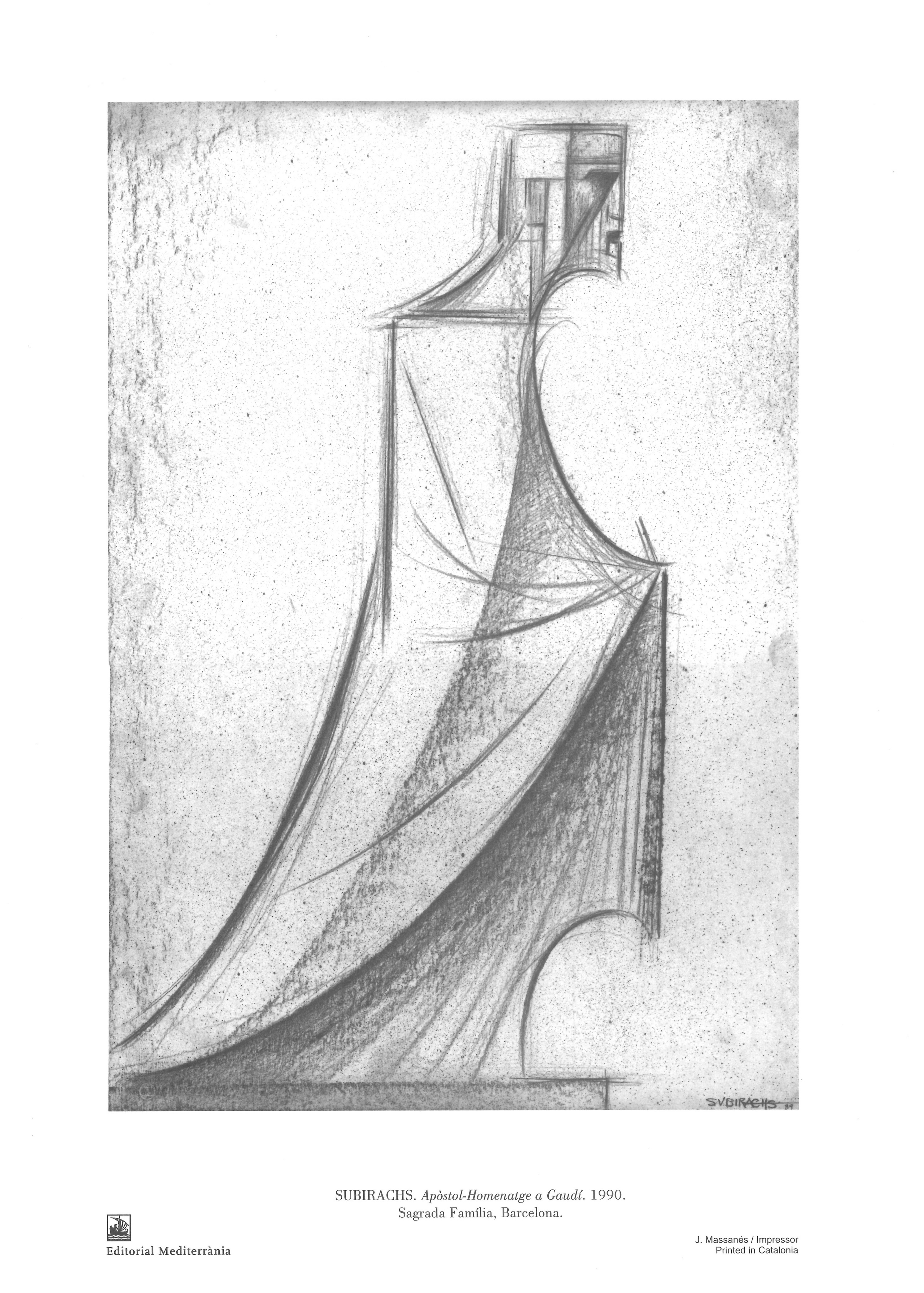 Sagrada Familia in Barcelona Apostol Spanish sculptor and painter Josep Maria Subirachs