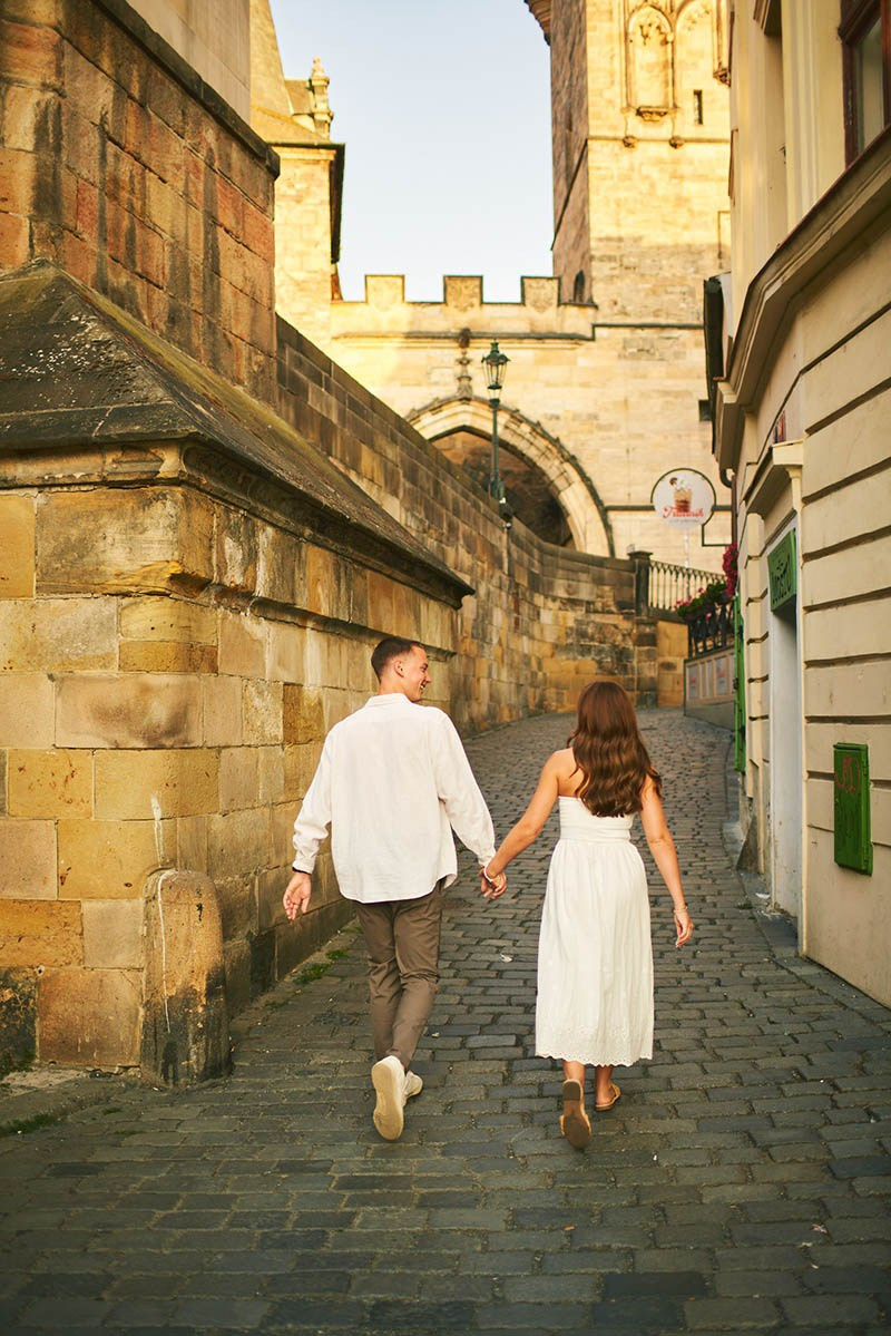 Madi & Aaron’s Prague Proposal | Charles Bridge & Riverside Story