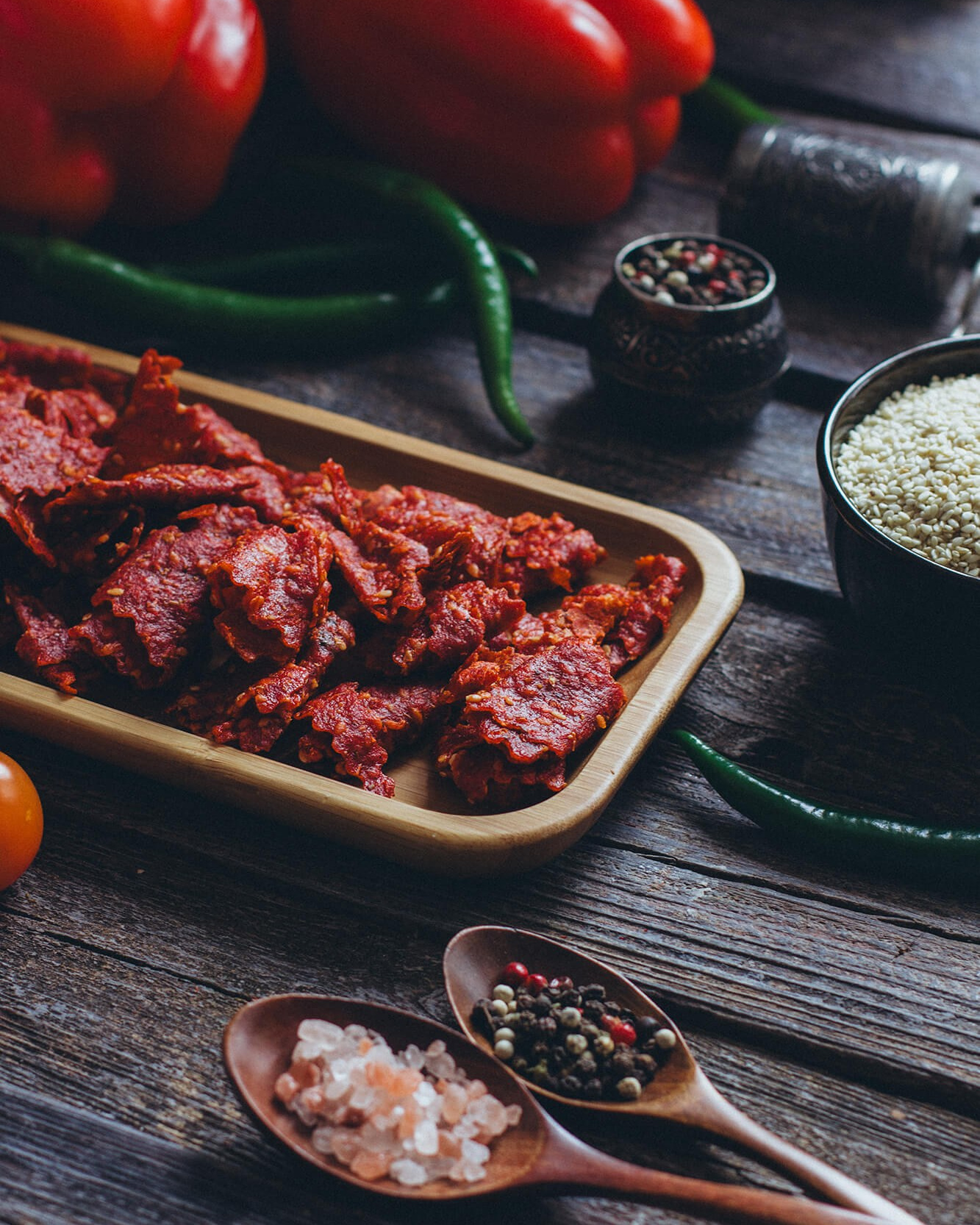 Rustic handmade pasta dish with tomato sauce and fresh basil, styled for an Italian restaurant in Melbourne.