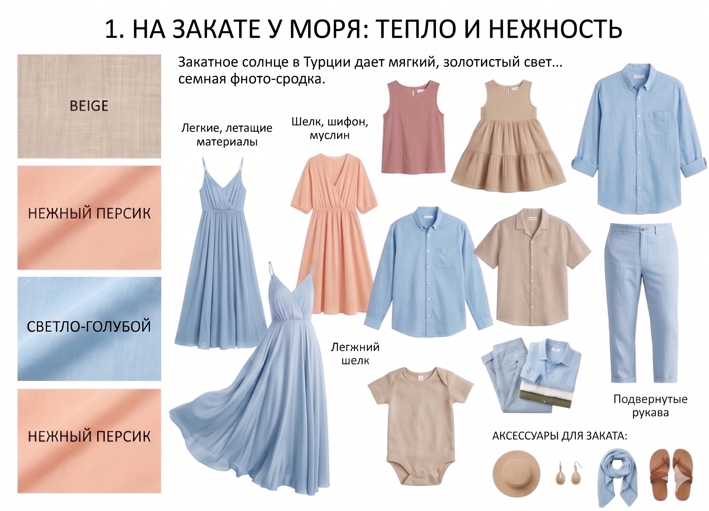 Outfit Guide. Professional Photographer in Alanya, Side, Belek, Antalya. Turkiye