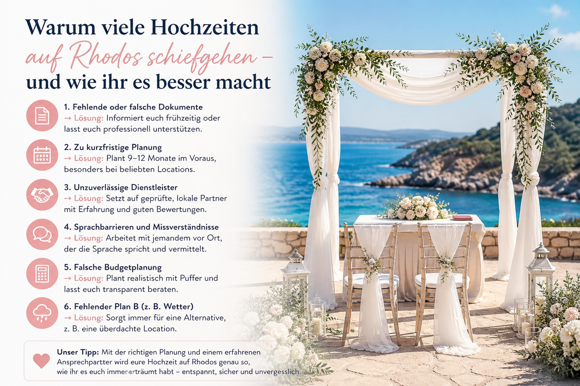 Blog. Heiraten auf Rhodos | Deutschsprachige Hochzeitsplanerin Griechenland