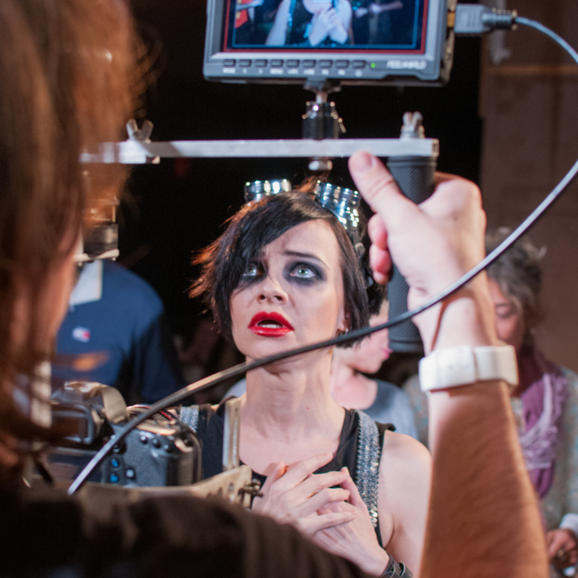 Backstage from the filming of the video clip of the Pavel Dementiev Theater. צלמת ירושלים תל אביב ישראל