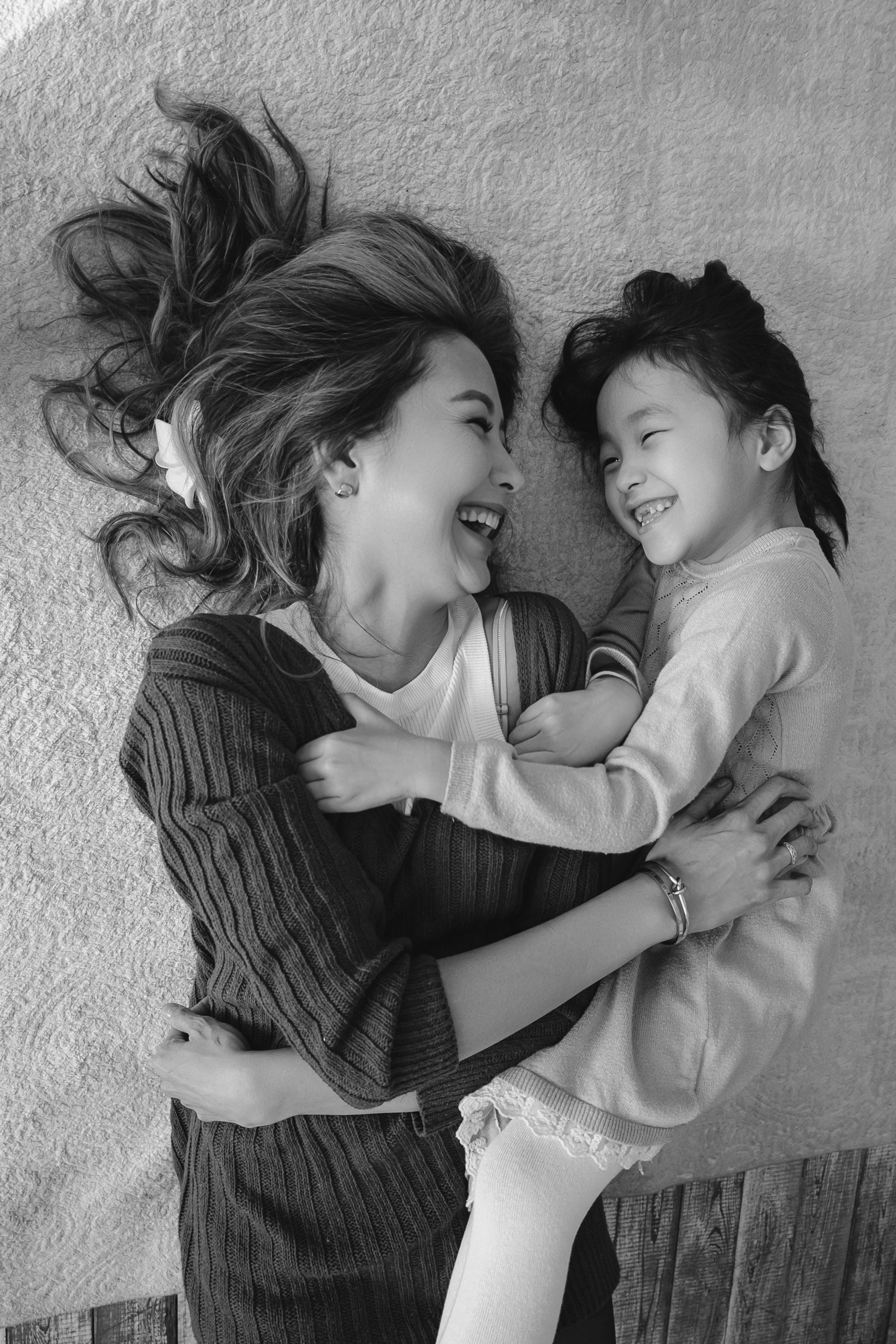 Cherishing family hugs